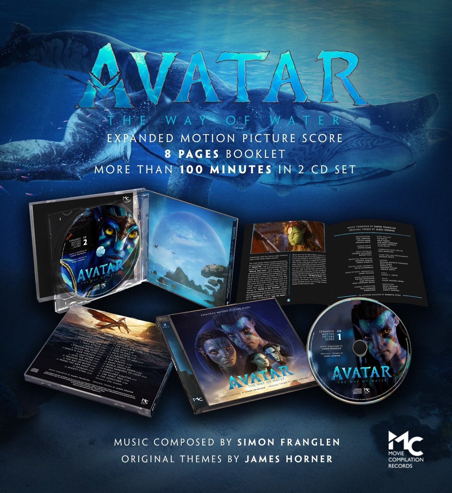 Avatar: The Way of Water (2022) Expanded Score 2CD Simon Franglen