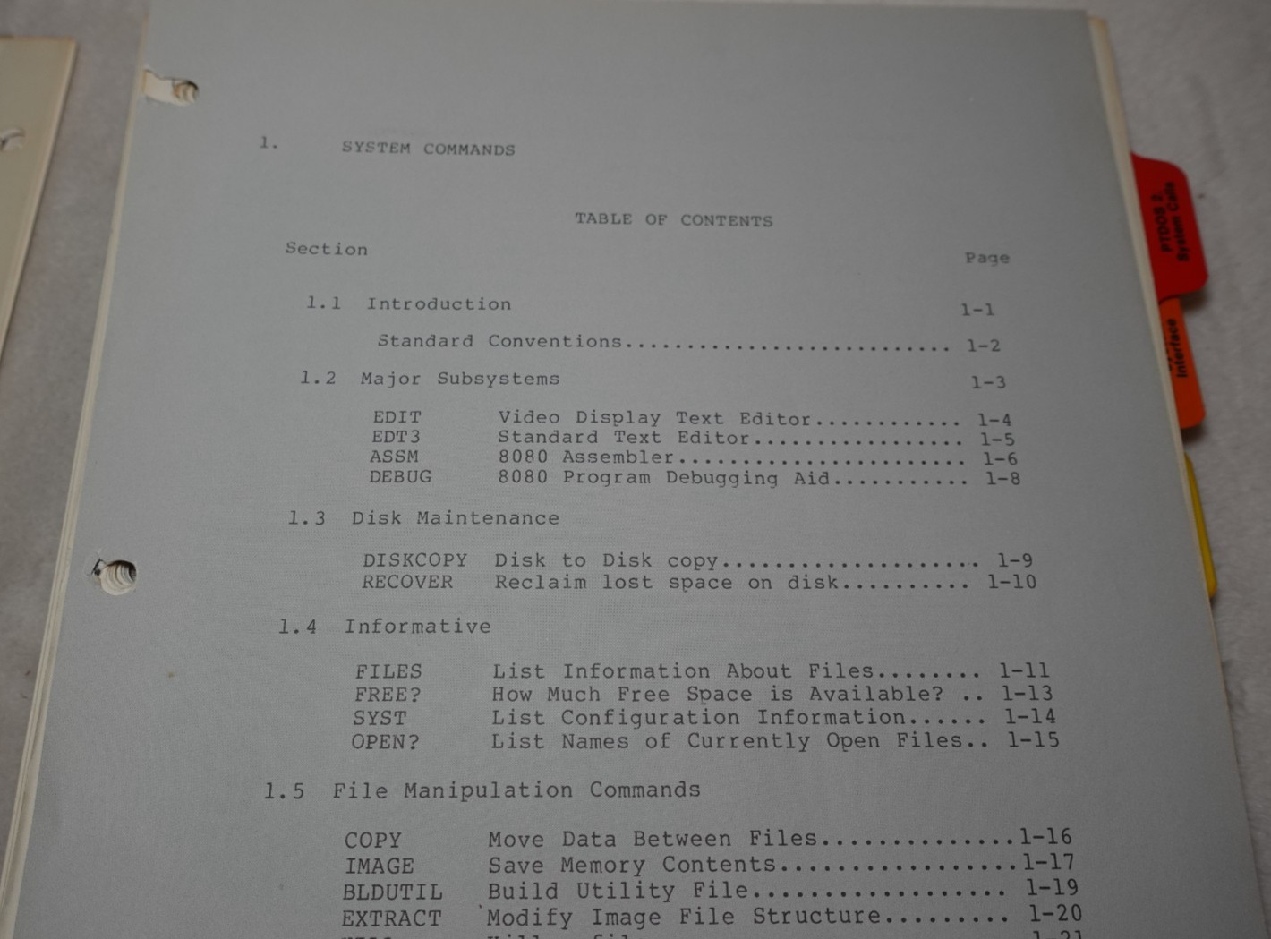 PTDOS 1.4 Processor Technology Disk Operating System 1977 Original User's Guide