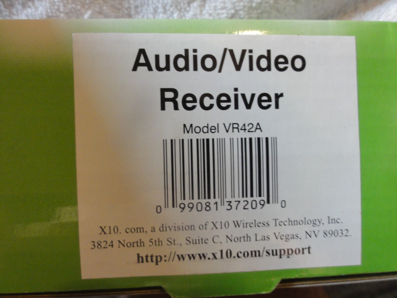 BRAND NEW in BOX - -  X10 Wireless Audio/Video Receiver Model VR42A
