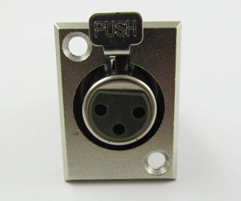 1pc Metal XLR 3Pin Female Panel Chassis Mount Socket Audio Microphone Connector