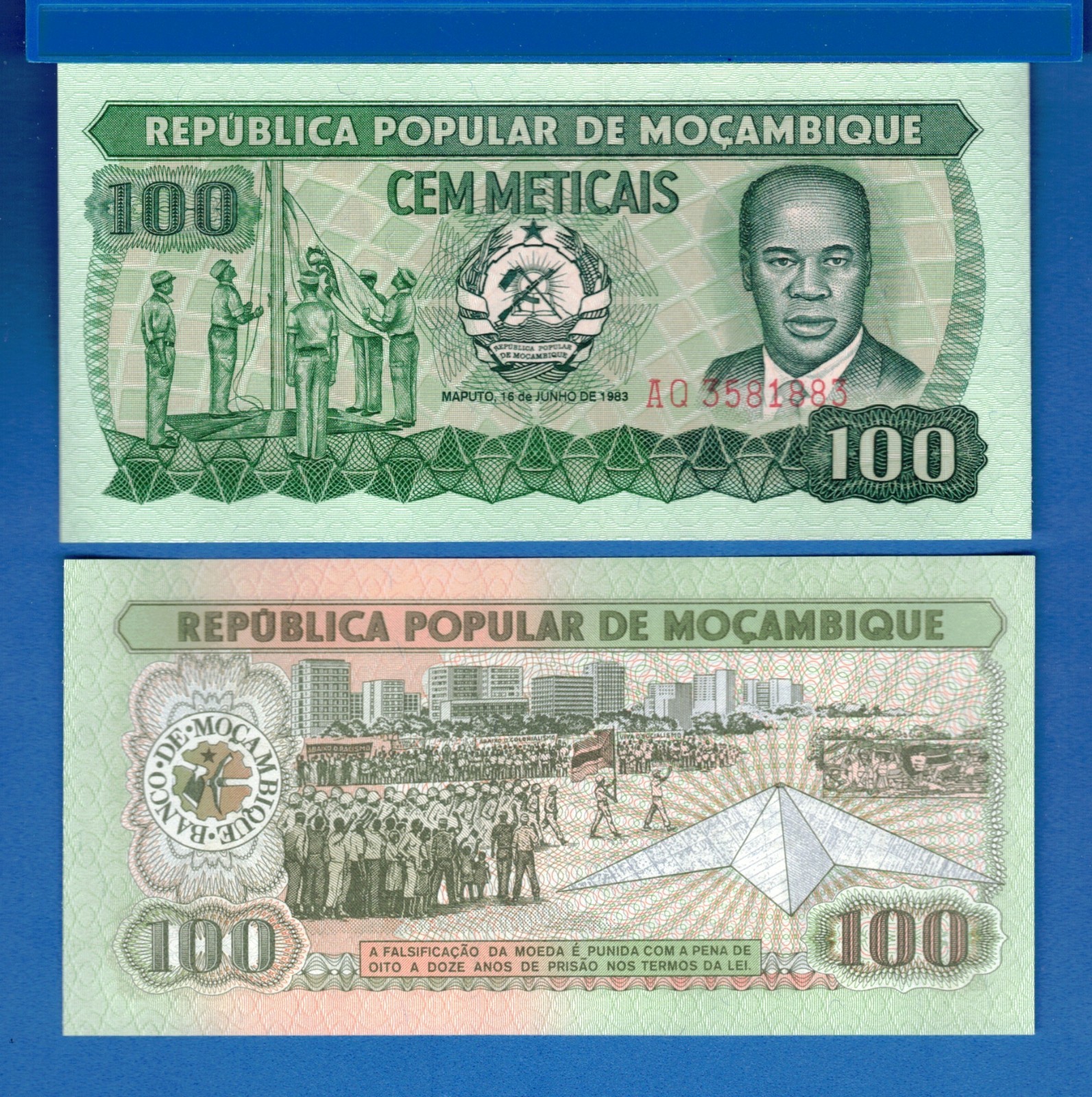 Mozambique P-130 100 Meticais 1983 Uncirculated Banknote