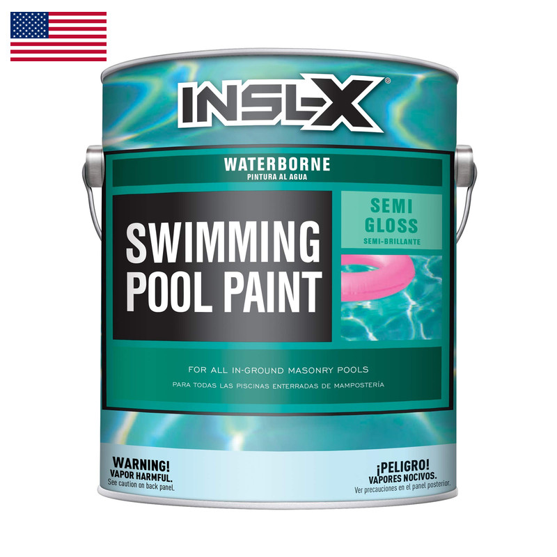 Insl-X Waterborne Semi-Gloss Acrylic Pool Paint Ocean Blue 1 Gallon