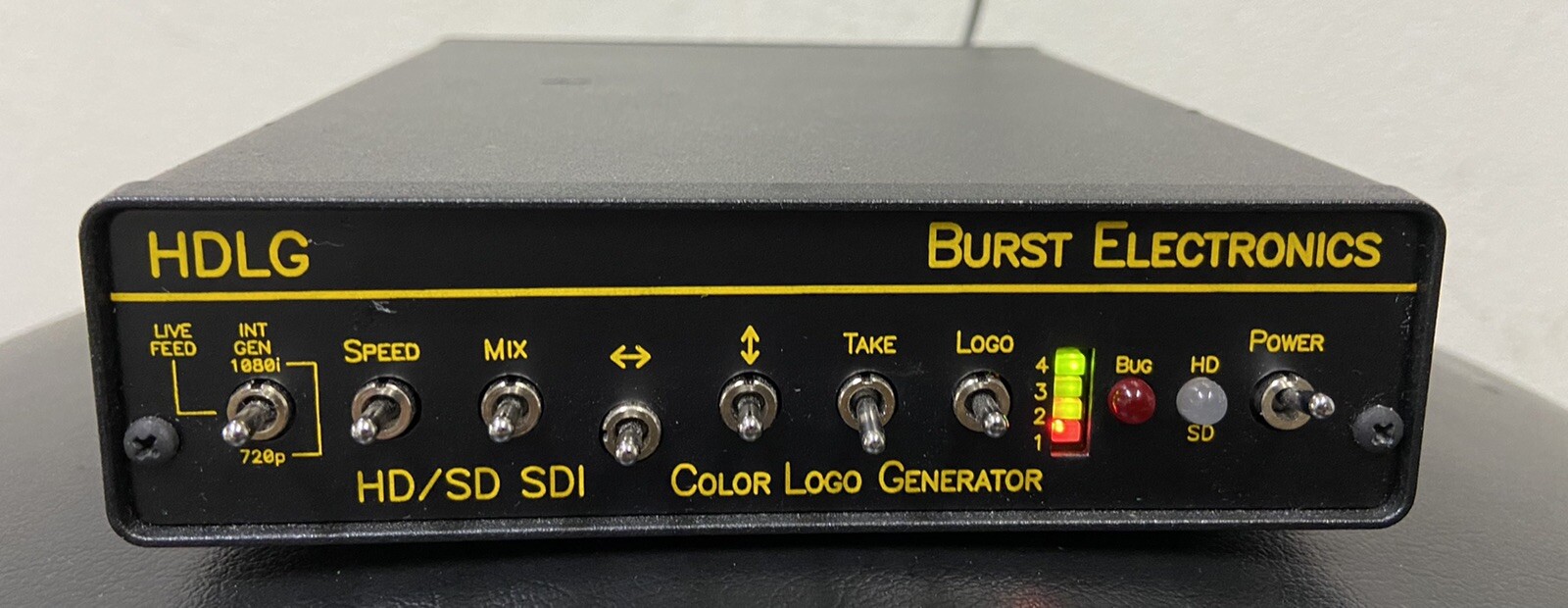 Burst Electronics HDLG HD/SD SDI Color Logo Generator, with Power Supply.