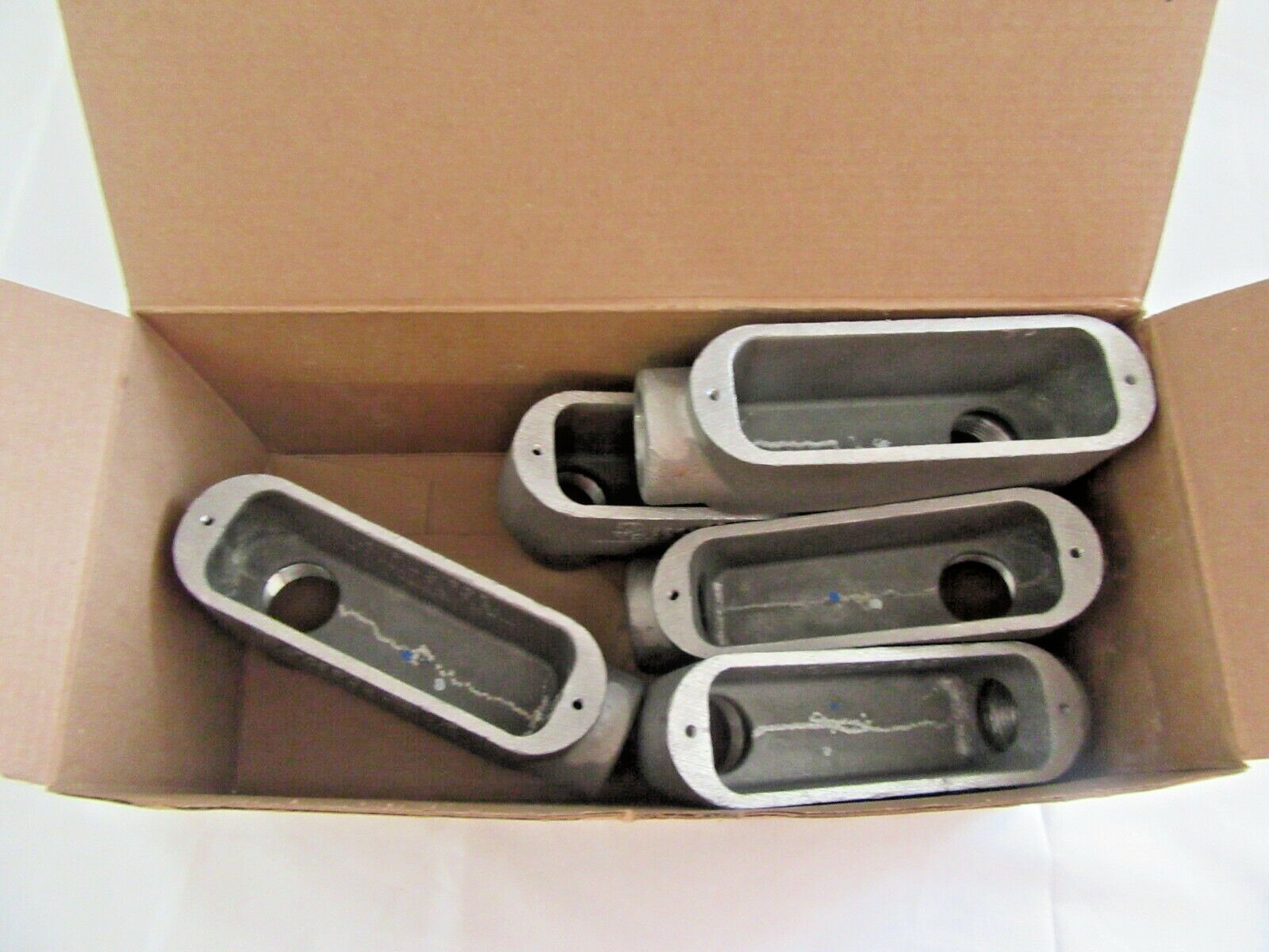 (BOX of 5) APPLETON LB39 1" LB Aluminum CONDUIT BODY For IMC and Rigid Metal NIB