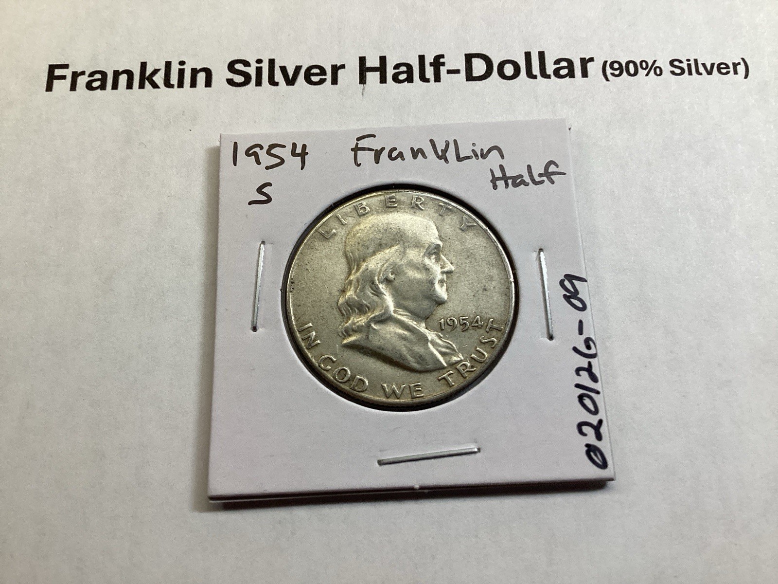 1954 S Franklin 90% Silver Half-Dollar Key Date San Francisco Mint 020226 09rk