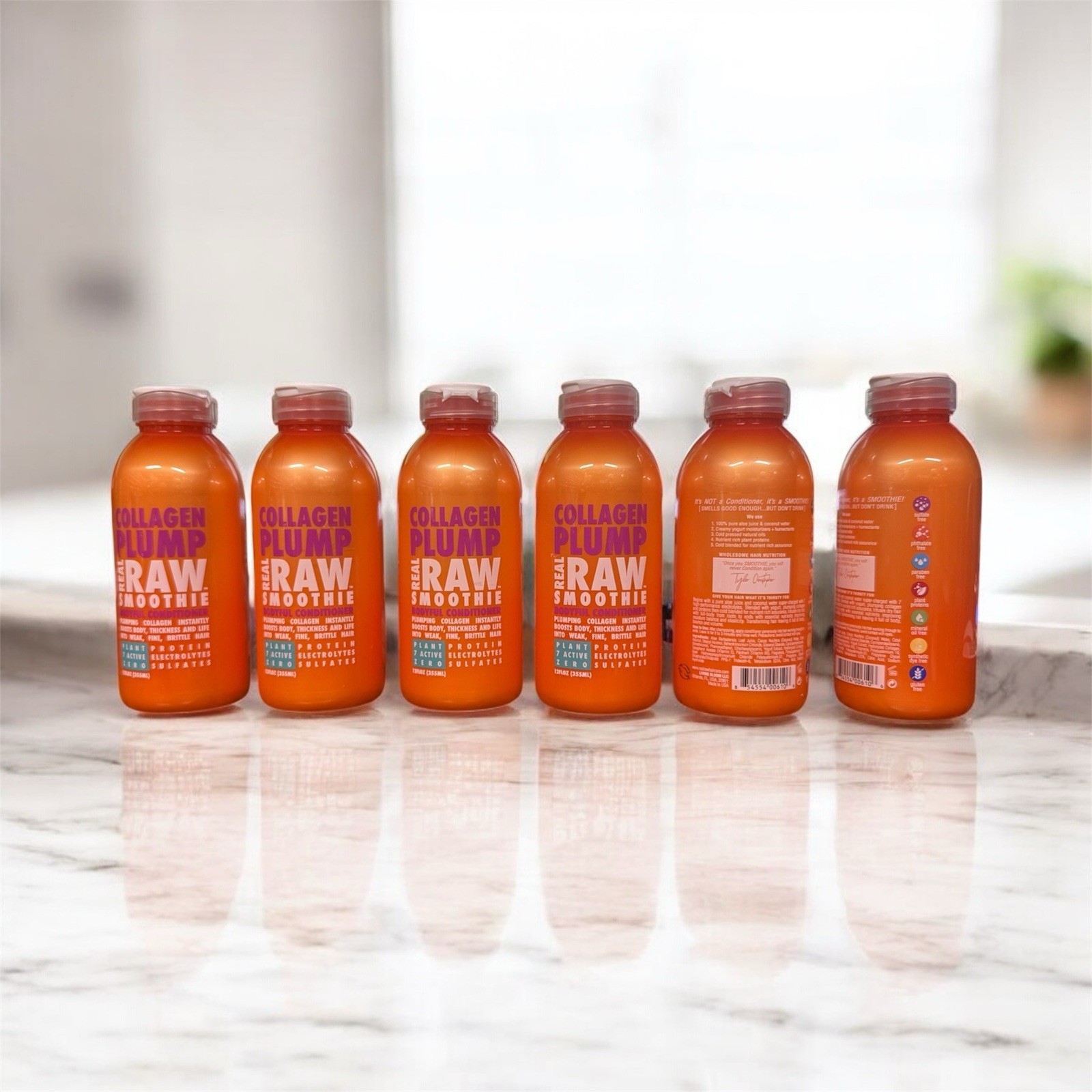 Collagen Plump Real Raw Smoothie Bodyful Conditioner 6 Packs 355 Ml Each.