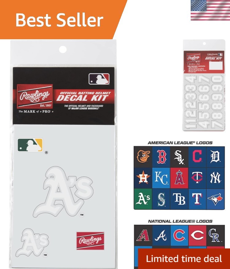 Personalized MLB Helmet Decal Kit with Removable Stickers - All Teams Available