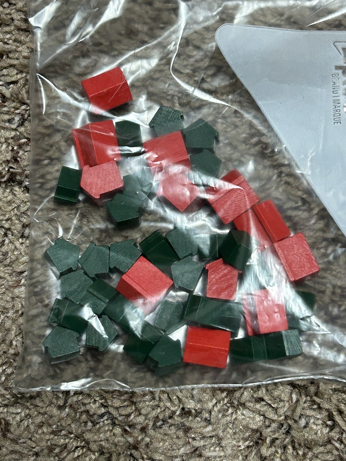 Monopoly Deluxe 31 Houses 12 Hotels Game Replacement Wood Buildings Complete Set