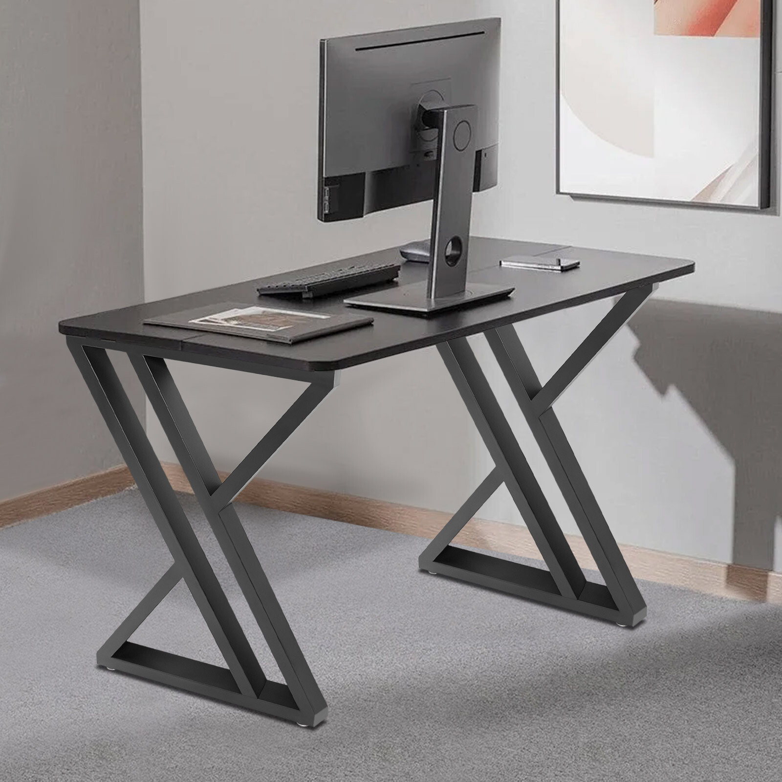 Modern Iron Table Legs X-Shaped Desk Legs Metal Furniture Dining Table Legs 2PCS