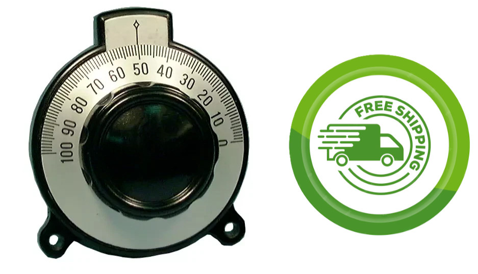 Vernier Dial - 2" Calibrated - 8:1 Ratio - For 1/4" Pots - 0 to 100 Philmore S50