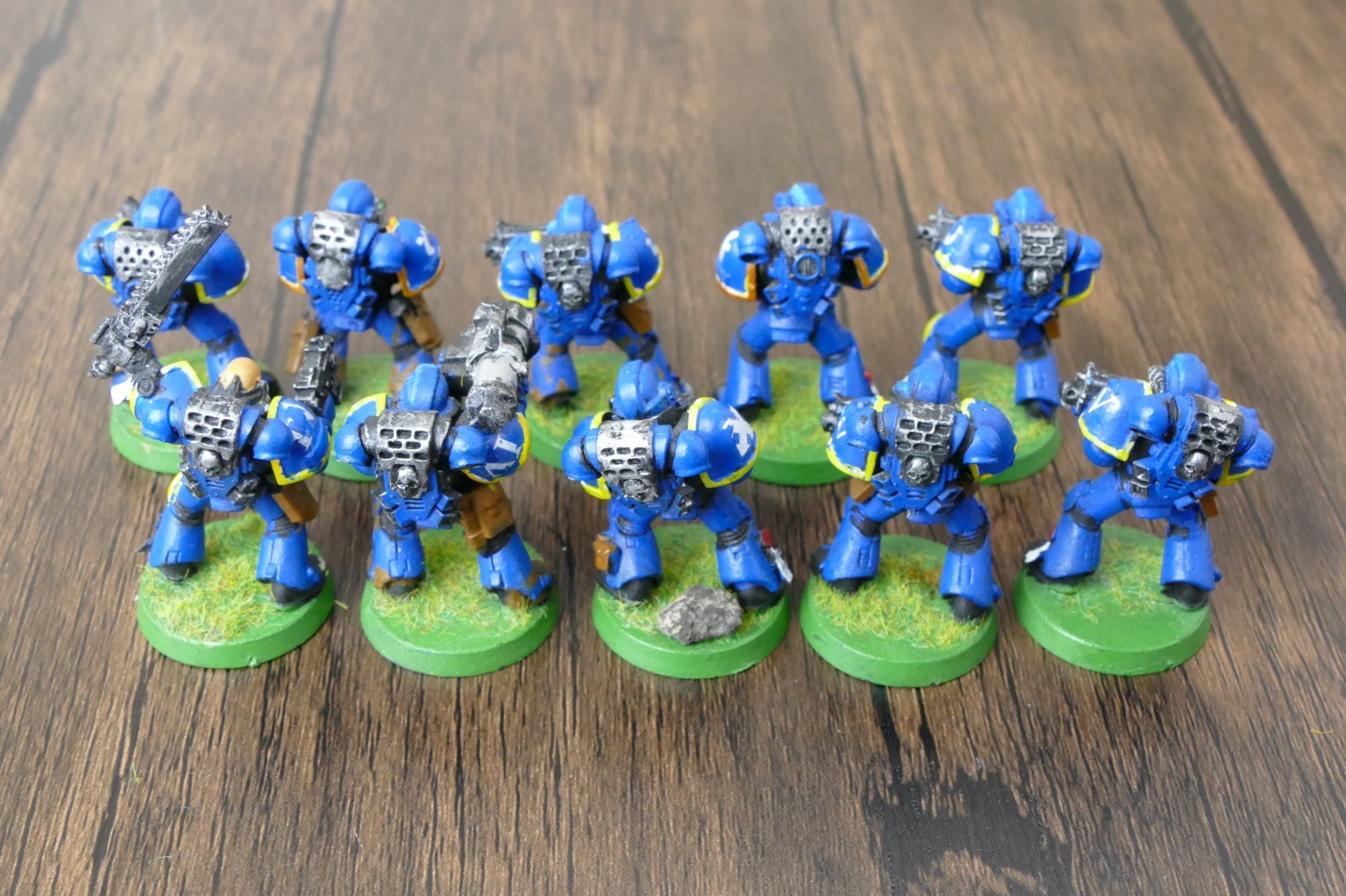 Warhammer 40k Space Marines Firstborn Ultramarines Tactical Squad x10 Painted