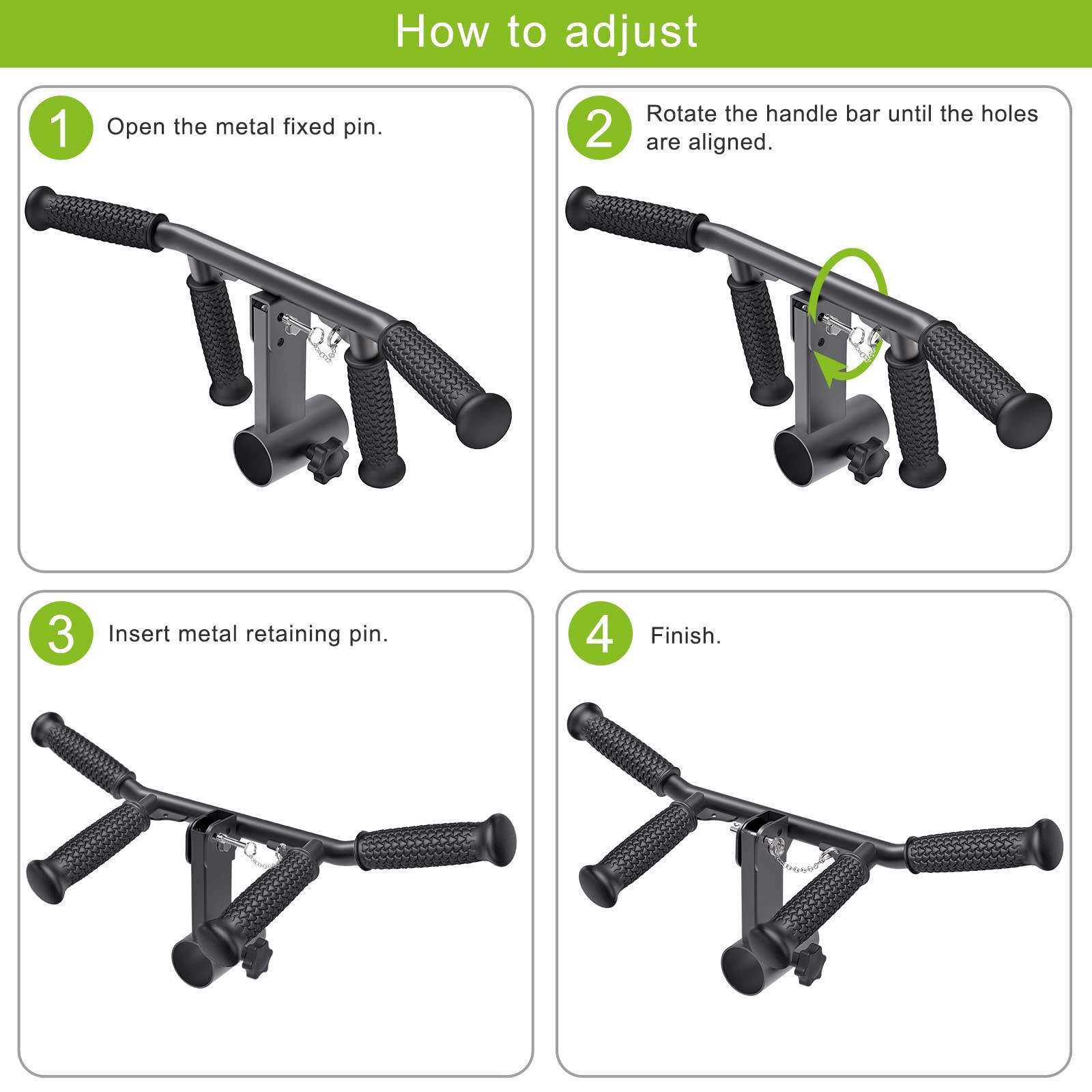 SELEWARE T & V Bar Row Landmine Handle Attachment for 2" Barbell Bar, Solid M...