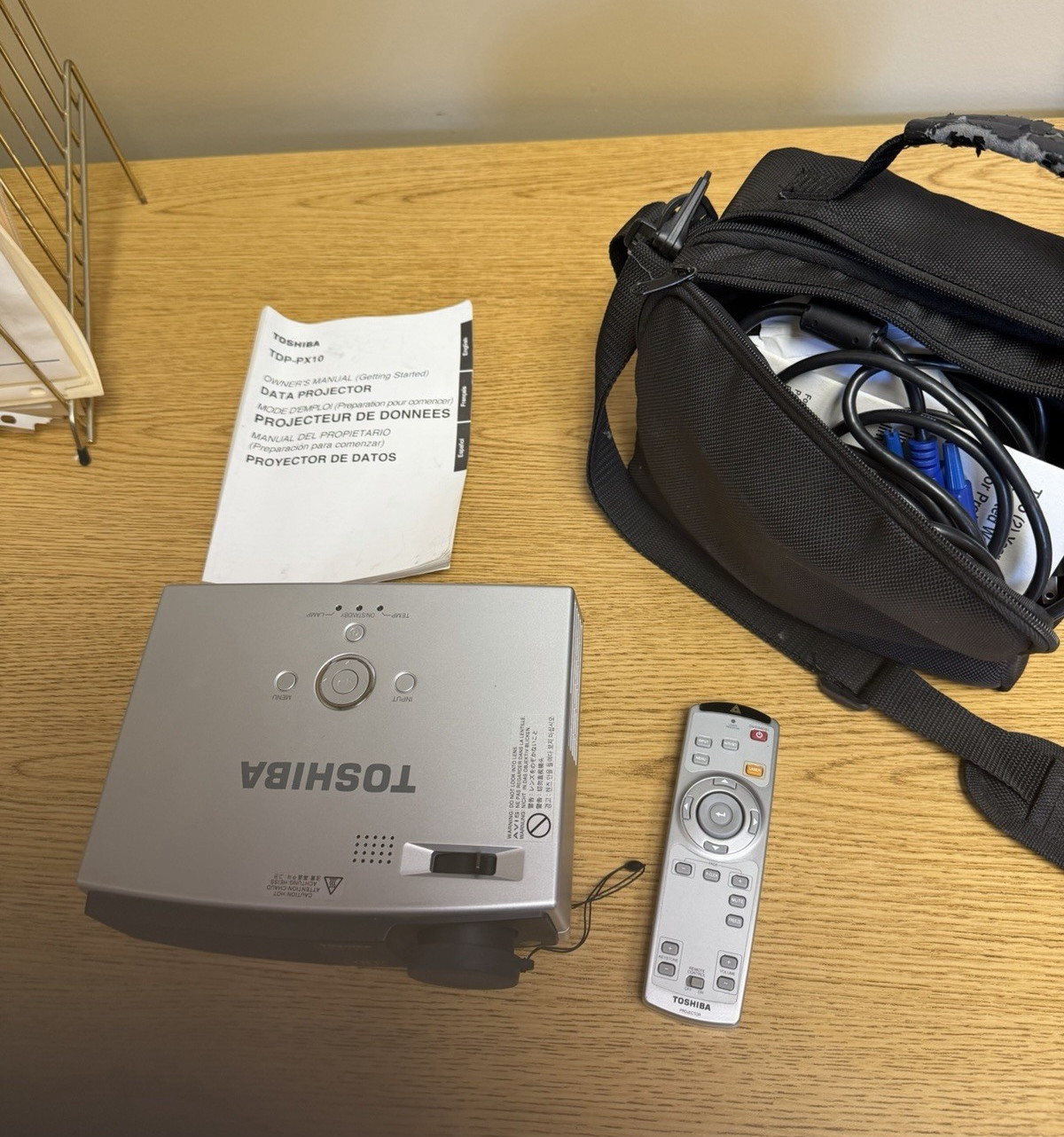 Toshiba TDP-PX10 Desktop Data Projector Silver VGA S-Video USB w/ Remote & Case
