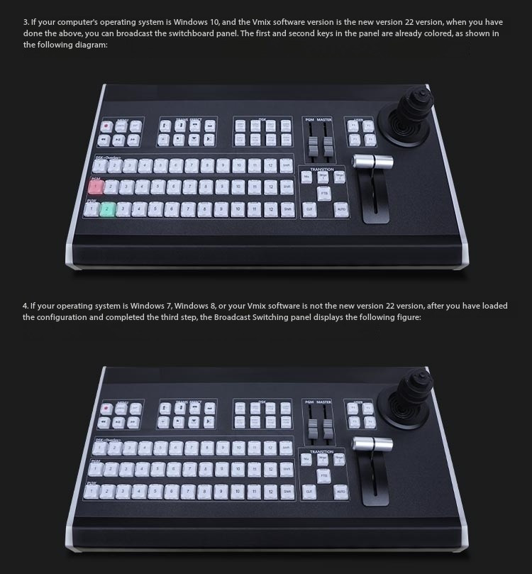 TYST TS-15P Vmix Video Switcher Control Panel Video Recording Switchboard New
