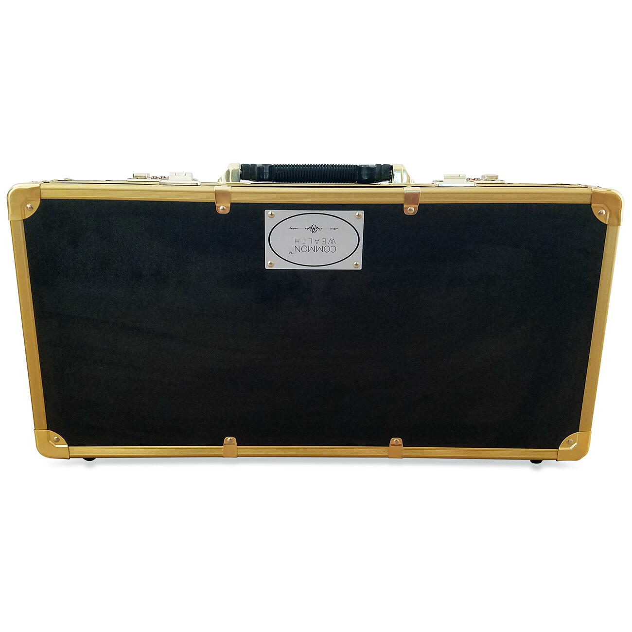 Common Wealth Gold Barber Lock Case Organizer Clippers Trimmers Tools Holder