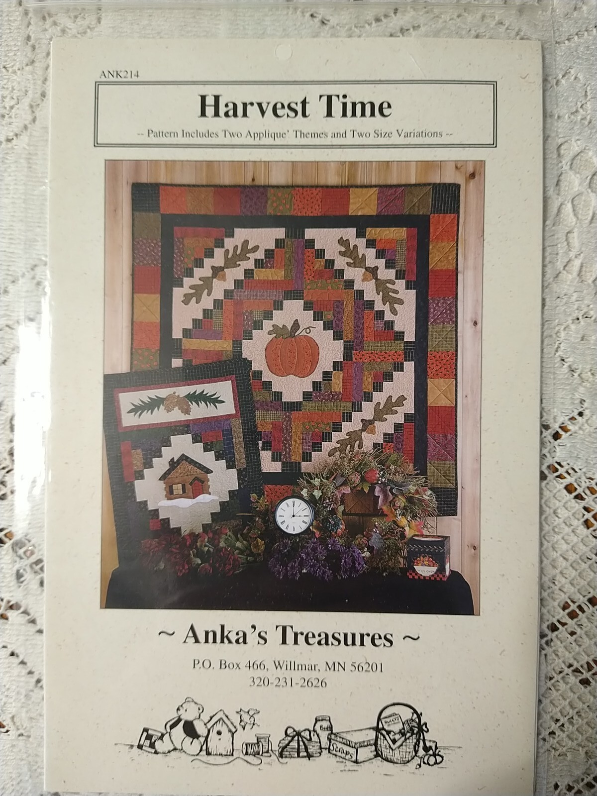Harvest Time Wall Quilt & Banner Pattern by Anka's Treasures ANK214