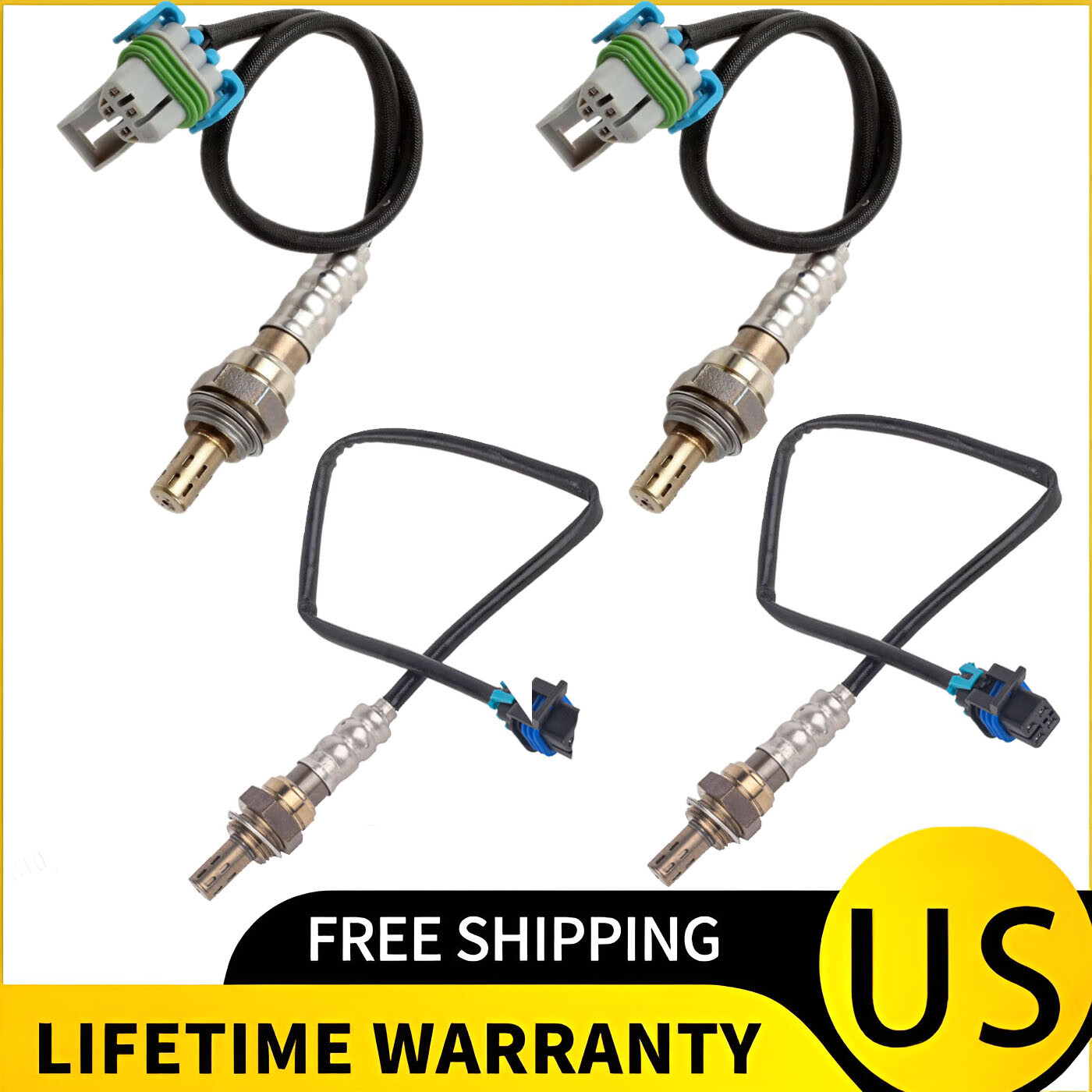4PCS Up+Down Oxygen Sensor For 2006 GMC Sierra 1500 Yukon & CHEVROLET TAHOE 5.3L