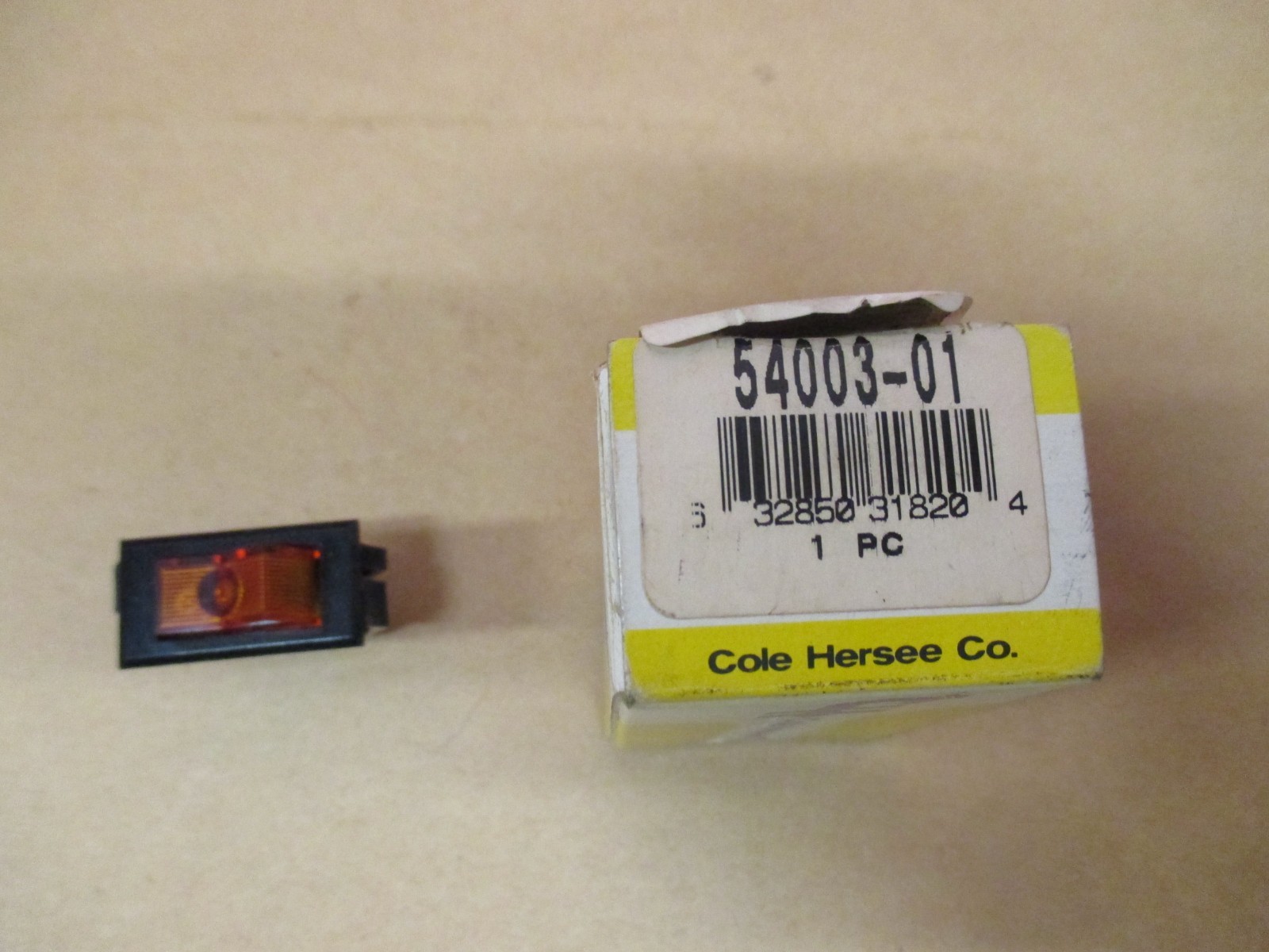 54003-01 COLE HERSEE AMBER ROCKER SWITCH 2 POSITION NEW