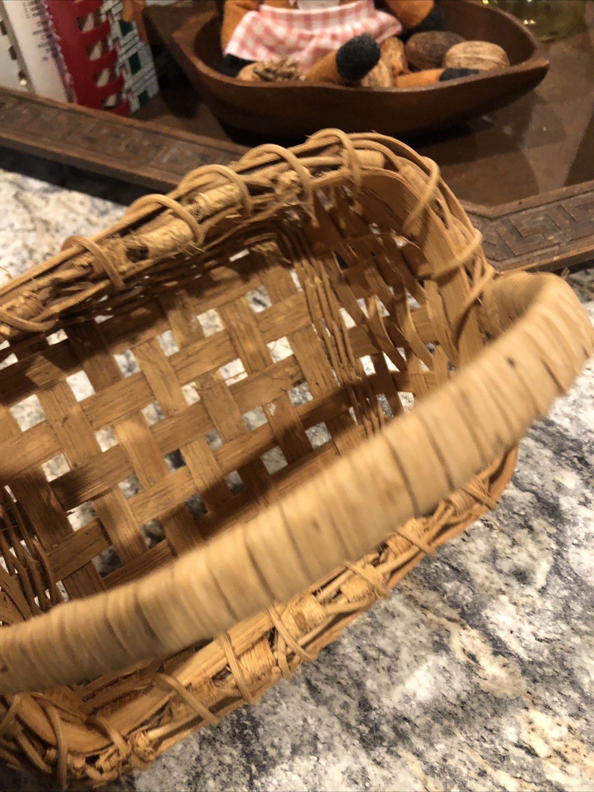 WOW 😮 Vintage Handmade Woven Berry Basket