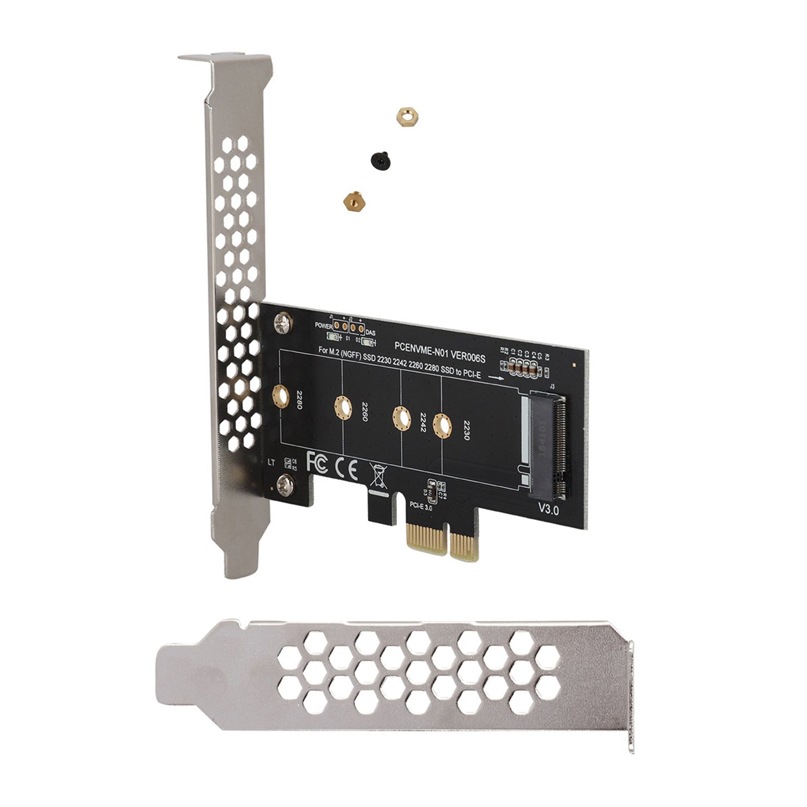 1pc PCI-Express 1X to M.2 NGFF Adapter Card PCIE 3.0 X1 to NVME SSD M2