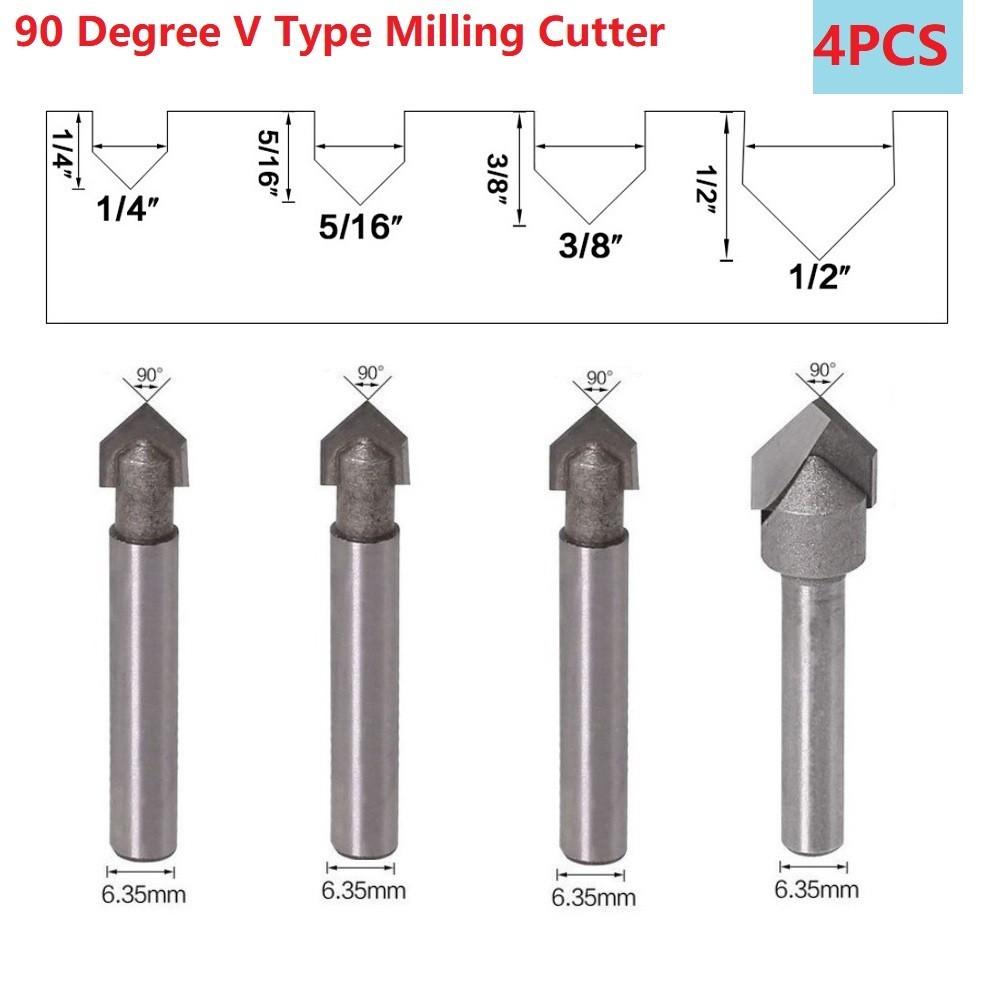 Drill Router Bits 1/4 Inch Shank CNC Drill Bits Equipment Hardened Steel