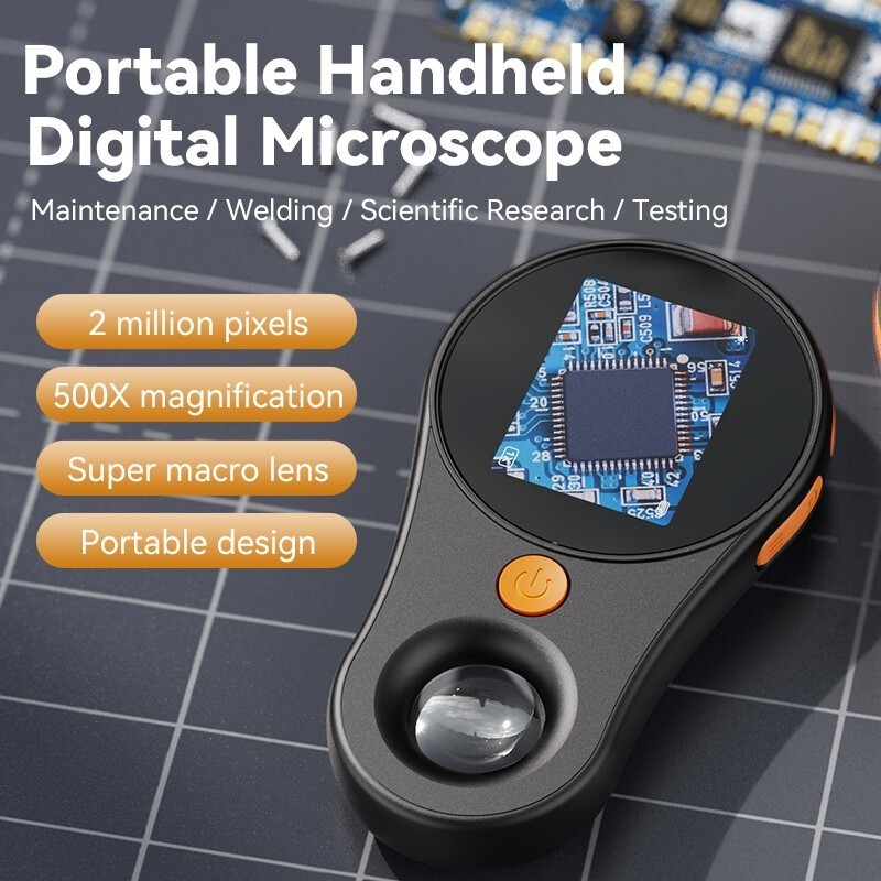 1080P 500X Zoom Microscope 2" LCD for Stamps Coins Jewelry Inspection