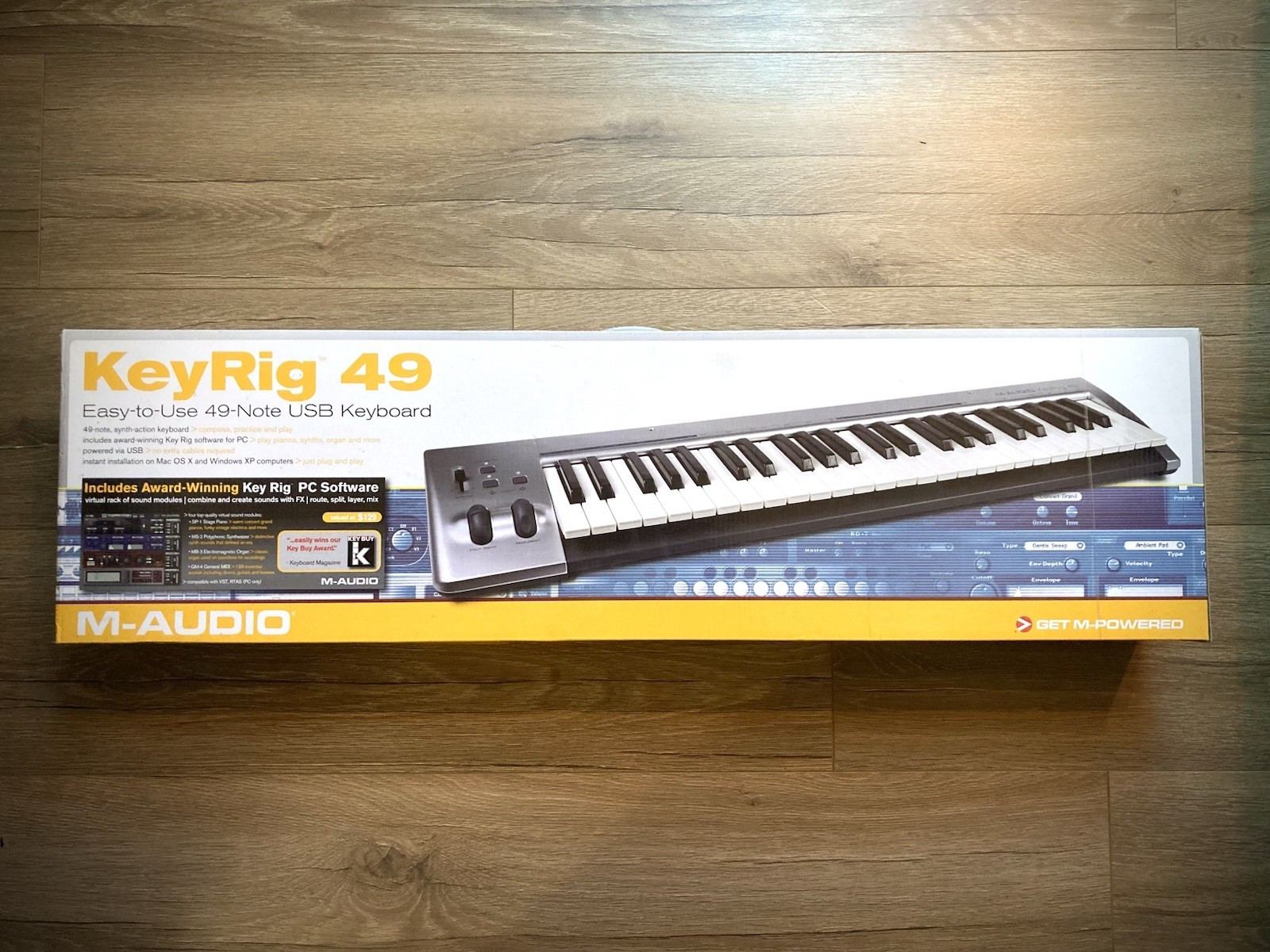 MUSIC KEYBOARD - M-Audio KeyRig 49 USB MIDI Keyboard Controller - Used + Box
