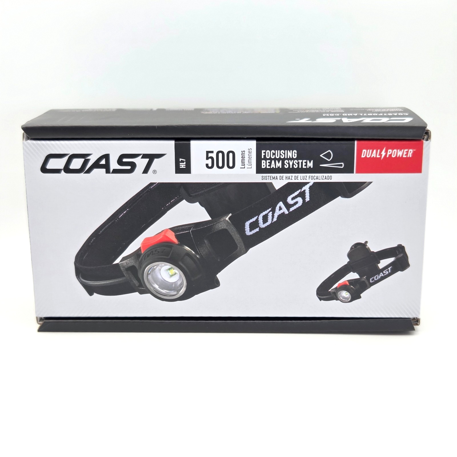 COAST HL7 500 Lumen Focusing LED Headlamp with TWIST FOCUS Black 19273 - NEW
