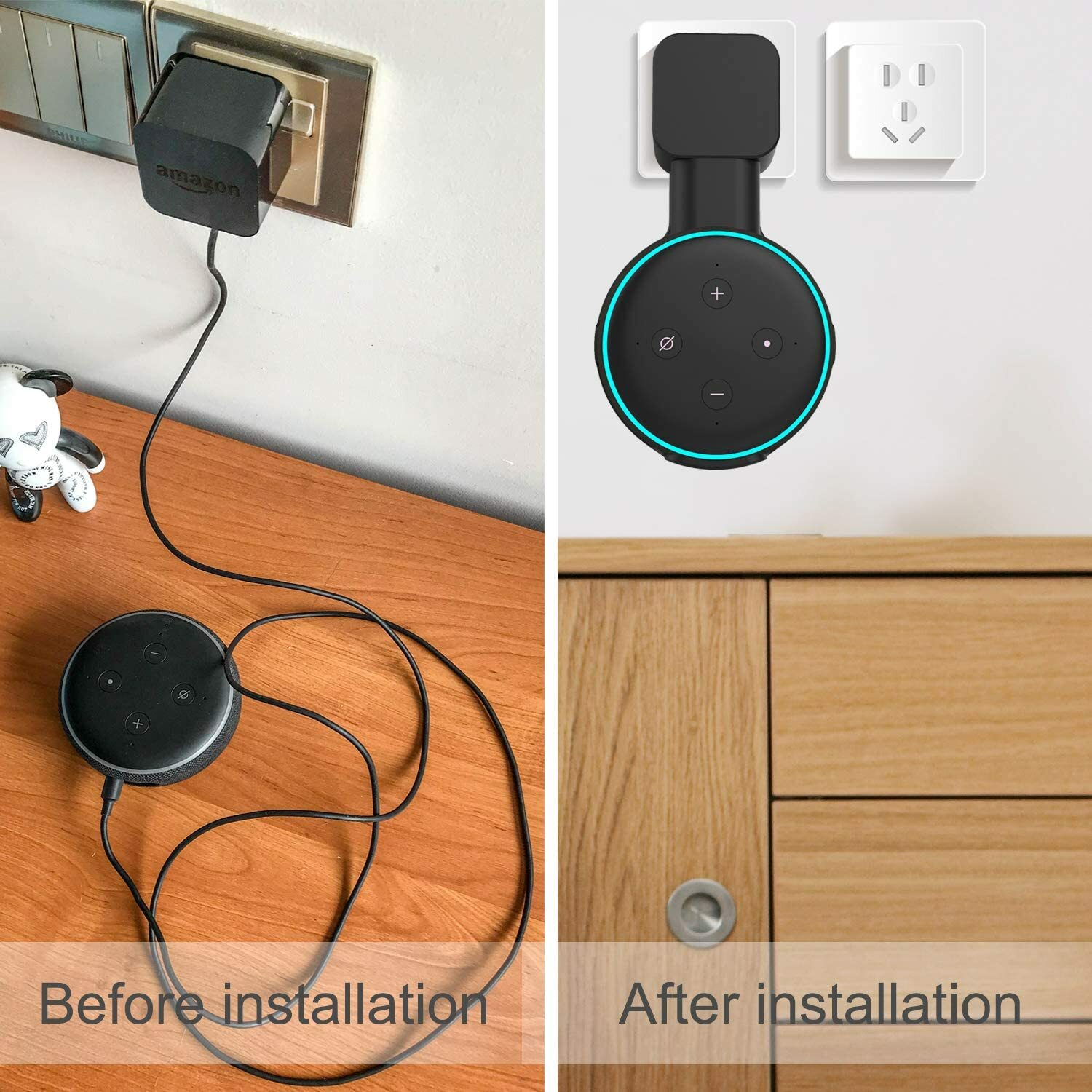 Outlet Wall Mount Holder Stand Hanger for Dot 3rd Gen,A Space-Saving Solution