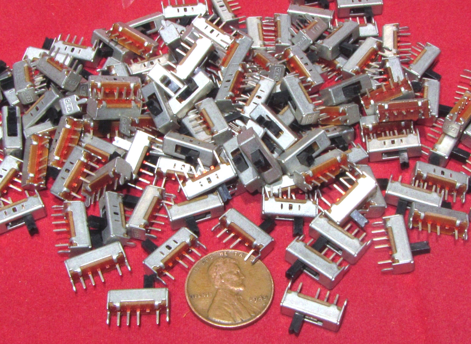 100 Pack YSC SS1301 3 Position Mini Slide Switch SP3T ON-ON-ON 300mA 50V DC SPTT