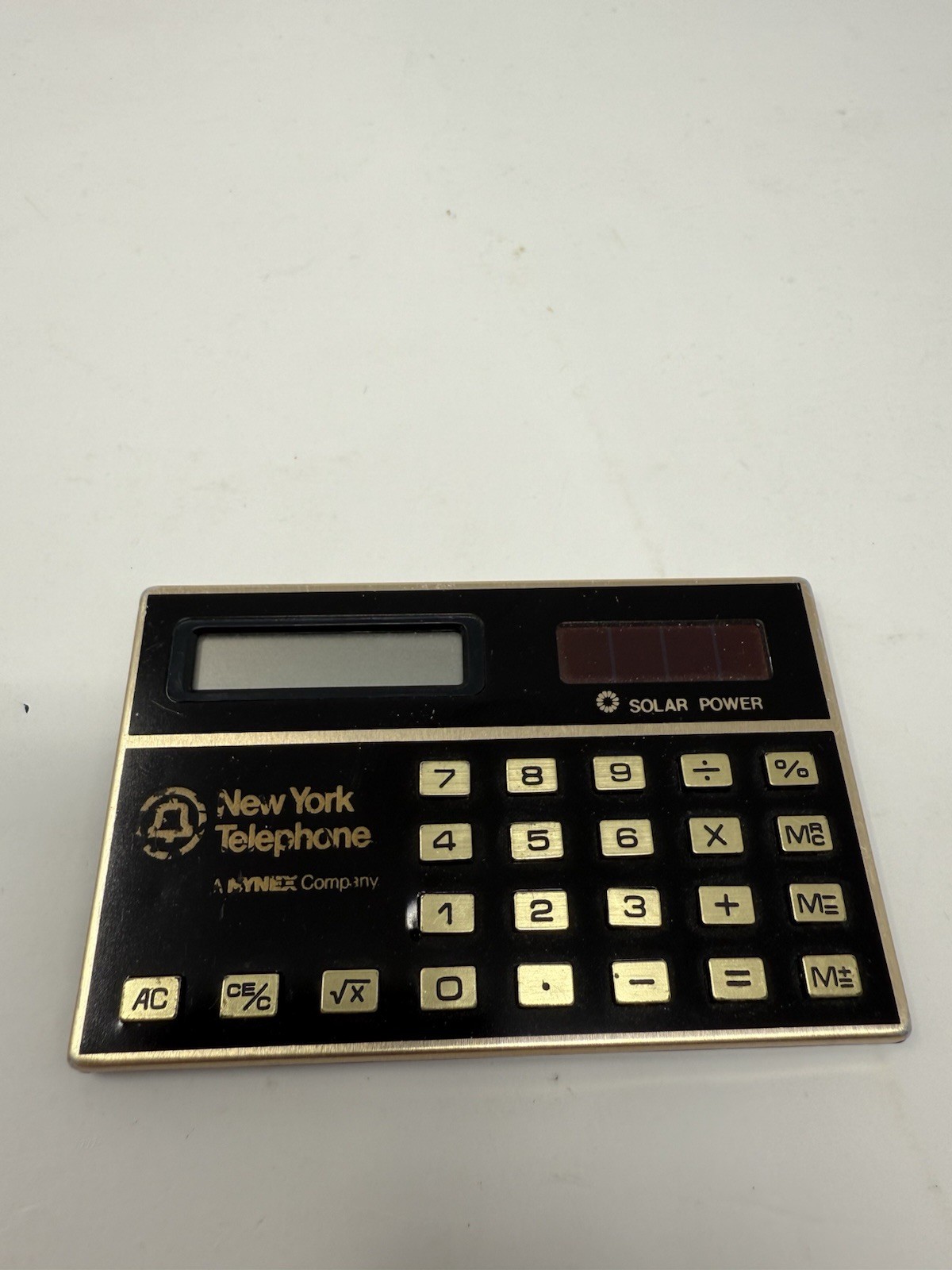 New York Telephone A Nynex Company 2mm Solar Calculator Credit Card Size