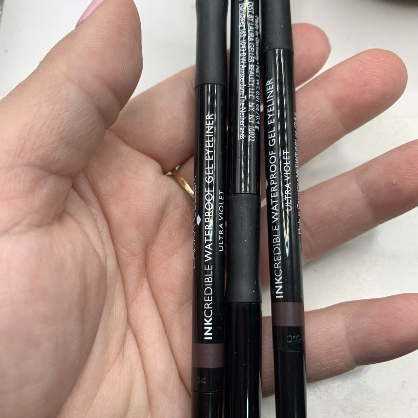 3x Laura Geller Gel Eyeliner Eye Pencil In Ultra Violet