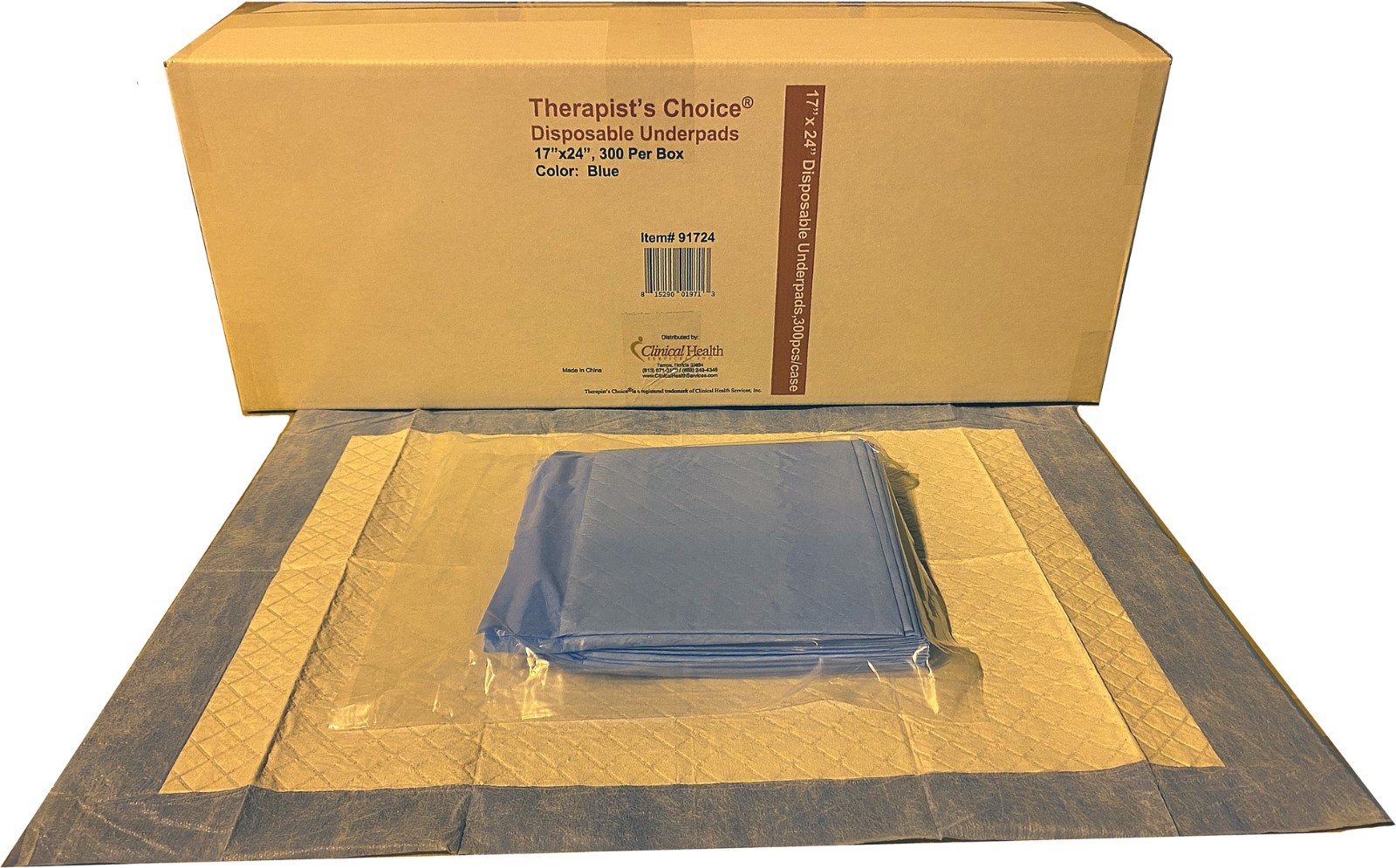 Therapist's Choice Disposable Adult Incontinence Underpads 17"x 24" 300 Count