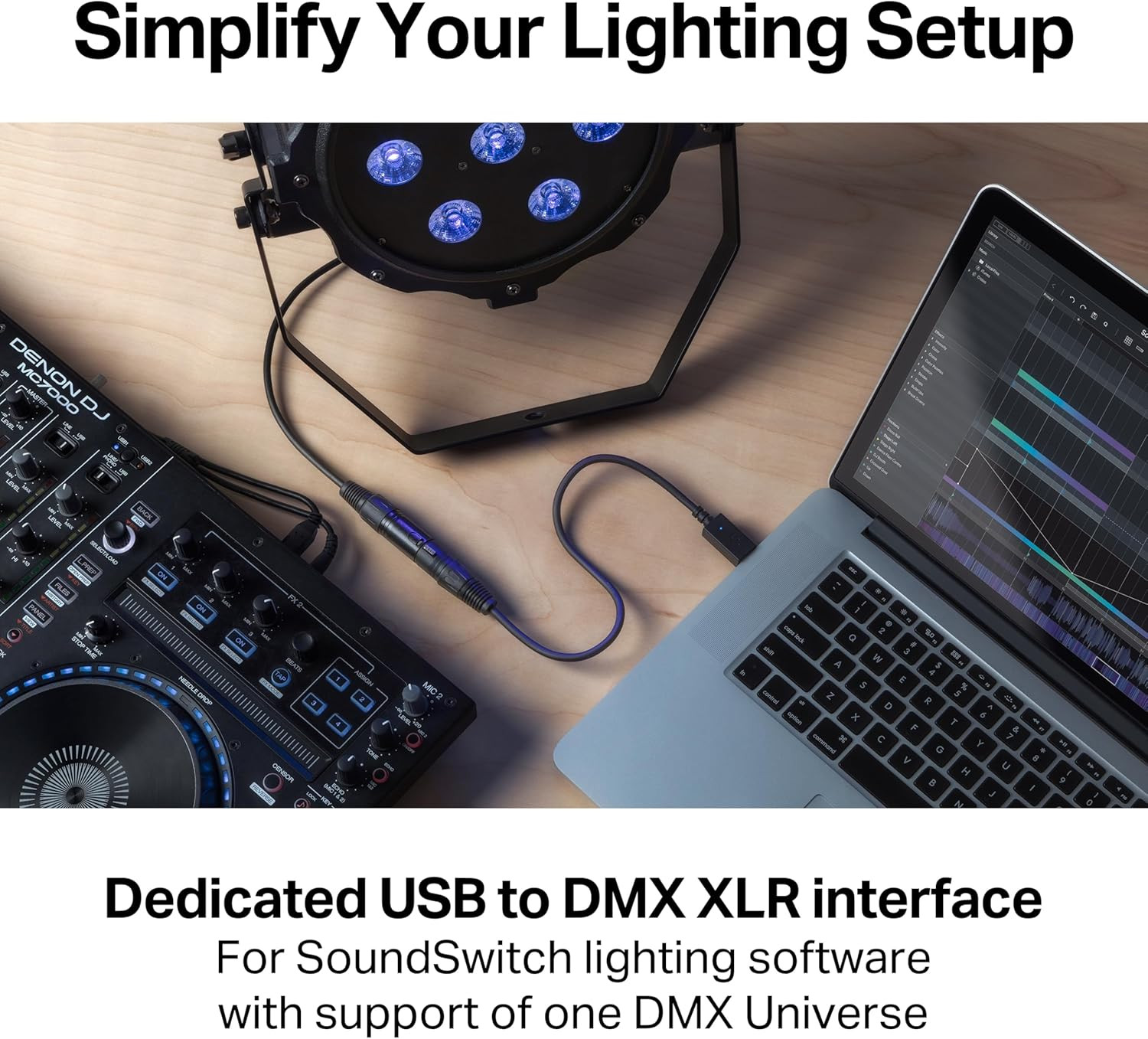 Micro DMX Interface | Compact USB to DMX Lighting Interface, 3-Month Free Trial