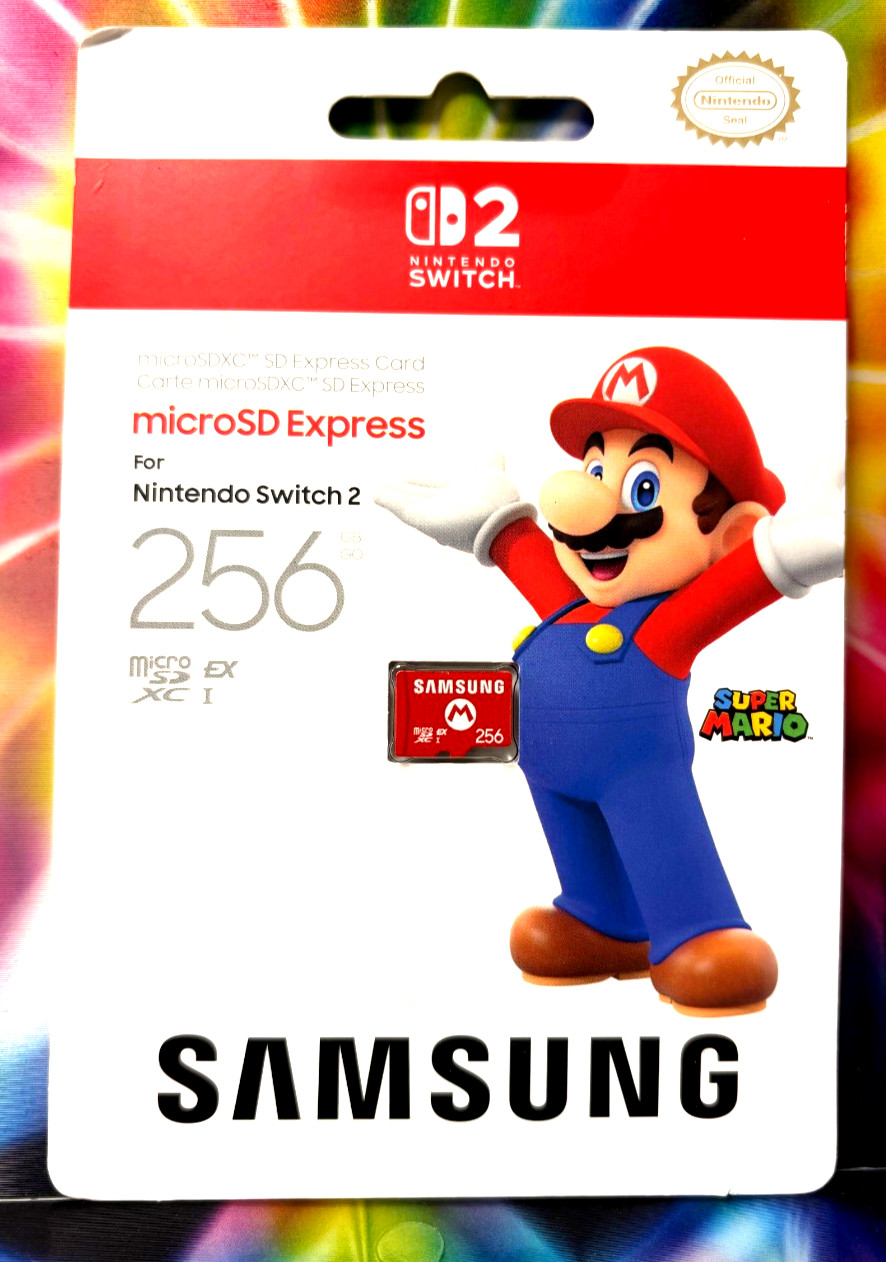 Samsung MicroSD Express Card 256GB for Nintendo Switch 2, Red NEW!