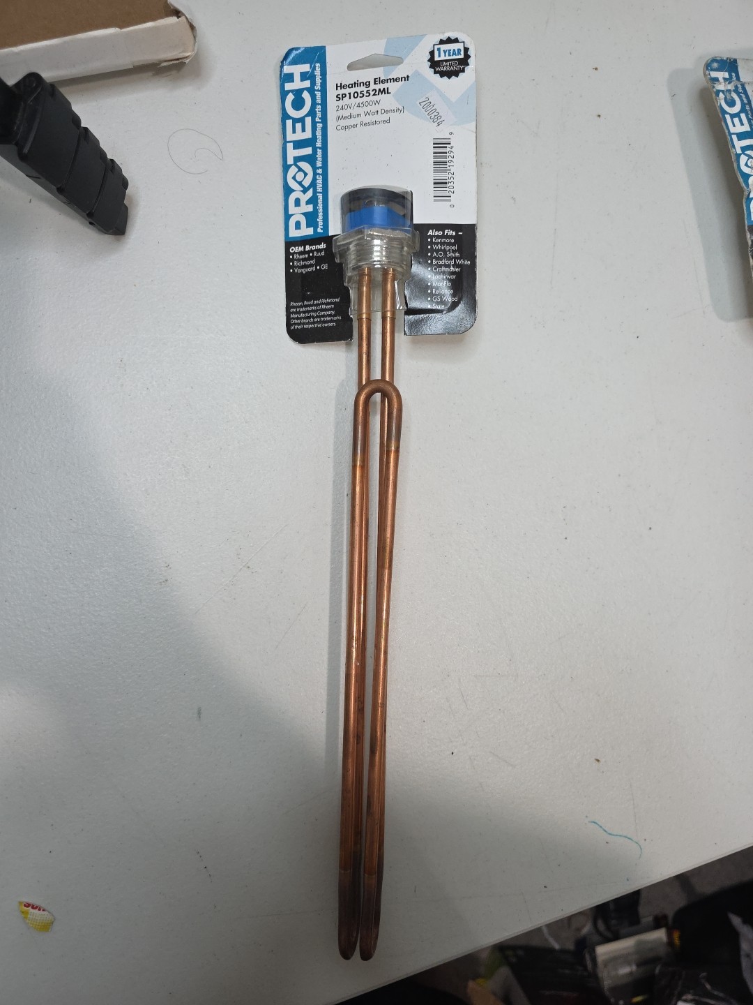 Protech (Rheem) LWD Element, Copper, 240V, 4000W (Inv12294)