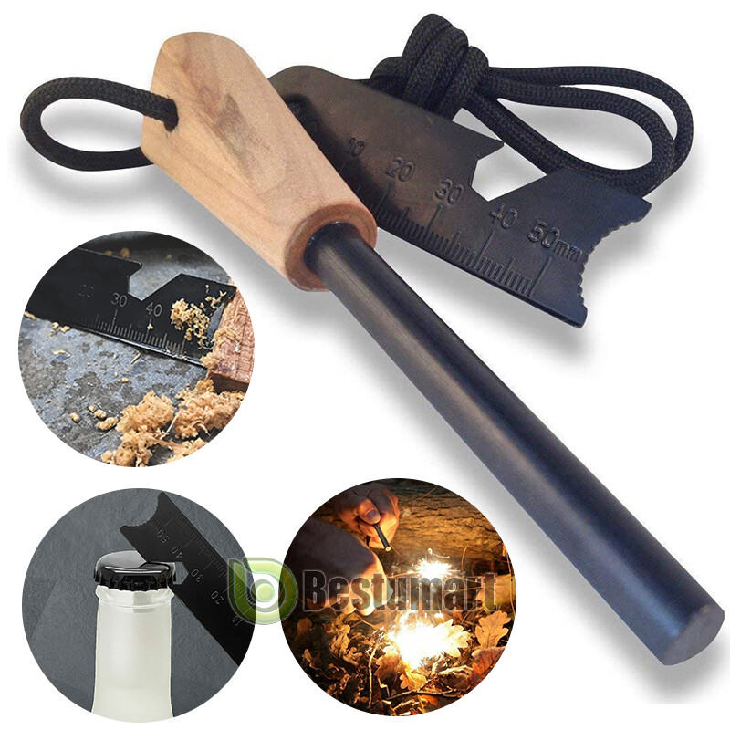 Huge Ferro Rods Ferrocerium Flint Steel Fire Starters Lighter w/ Handle