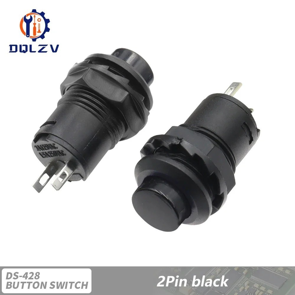 6PCS 12mm Self Lock Momentary Push Button Switch DS228 DS428 3A 125VAC Set