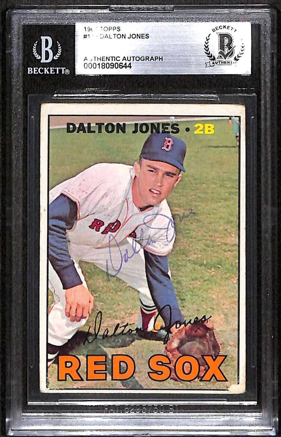 1967 Topps 139 Dalton Jones  BGS Auto Autographed BAS Authentic C99961
