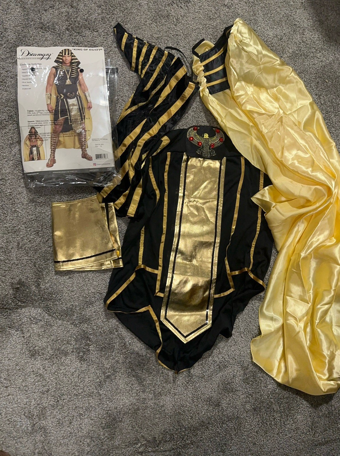 Dream Guy King Of Egypt Halloween Costume Mens Xl No Shirt No Necklace