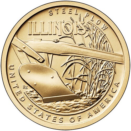2024 P AU/BU ILLinois American Innovation Dollar Steel Plow