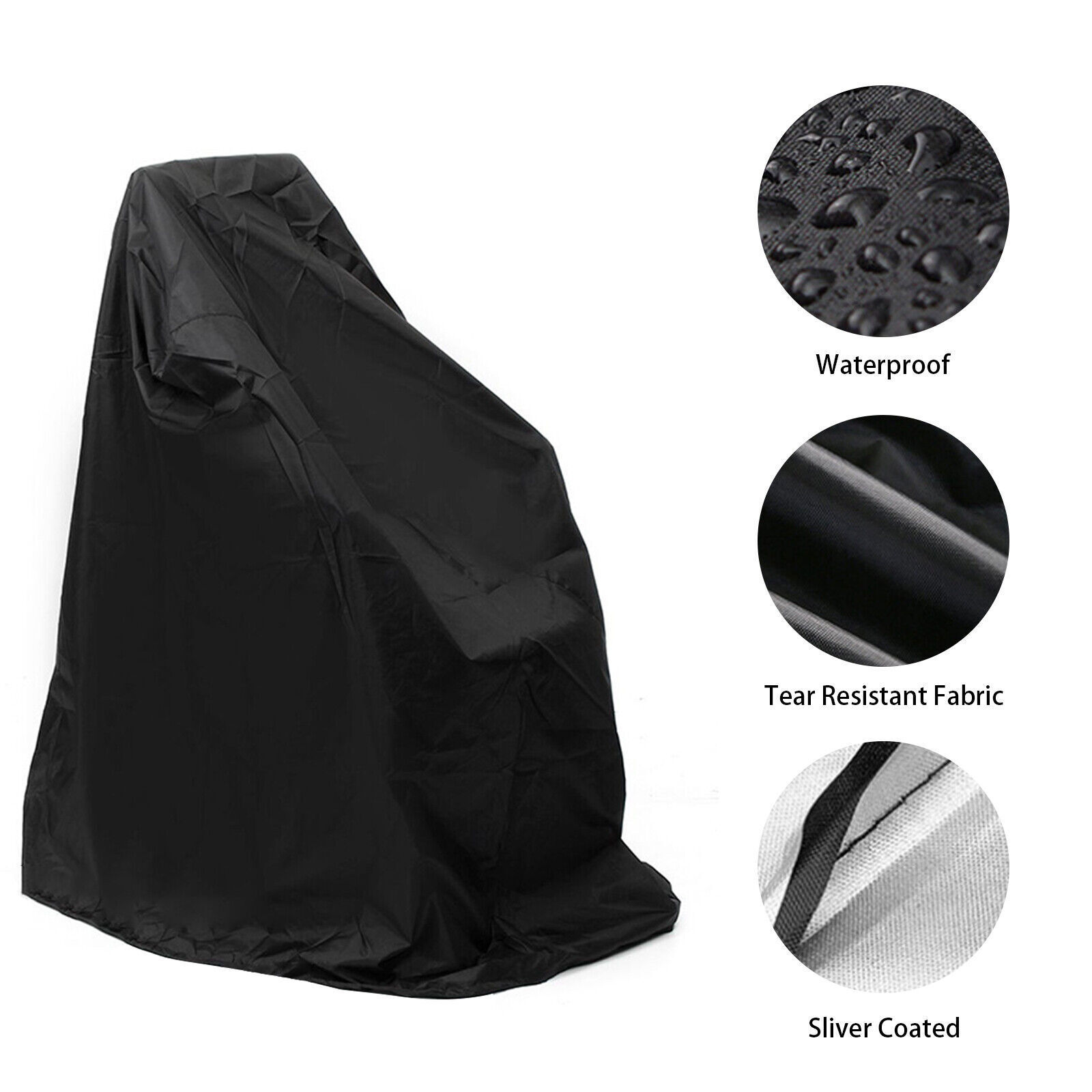 Waterproof Wheelchair Cover Power Chair Balck Wheel Chair Cover Black  Dustproof