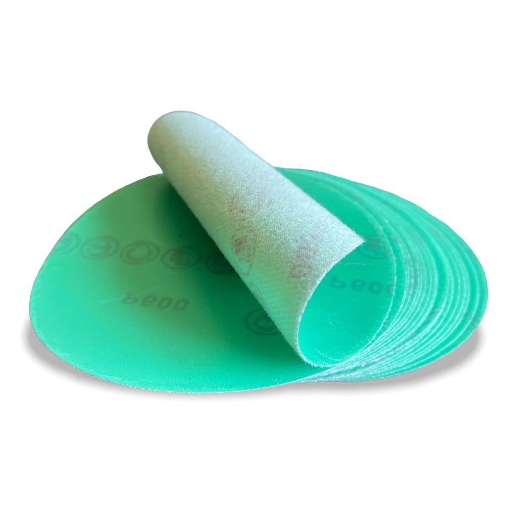 LiME LiNE Waterproof 2000 Grit Sanding Discs, 6" Discs with Hook & Loop - 25pc