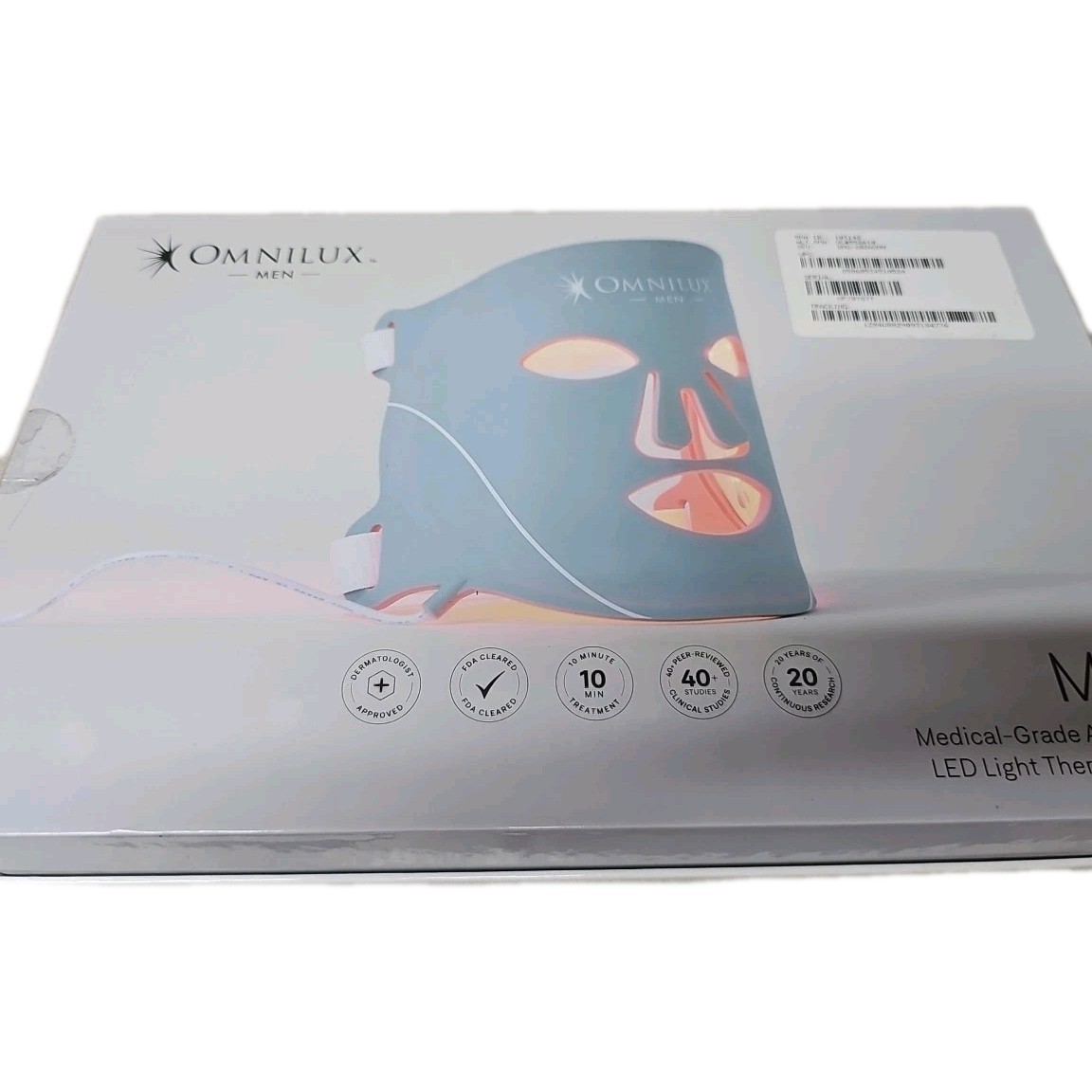 OPEN BOX Omnilux Men's LED Red Light Therapy Mask