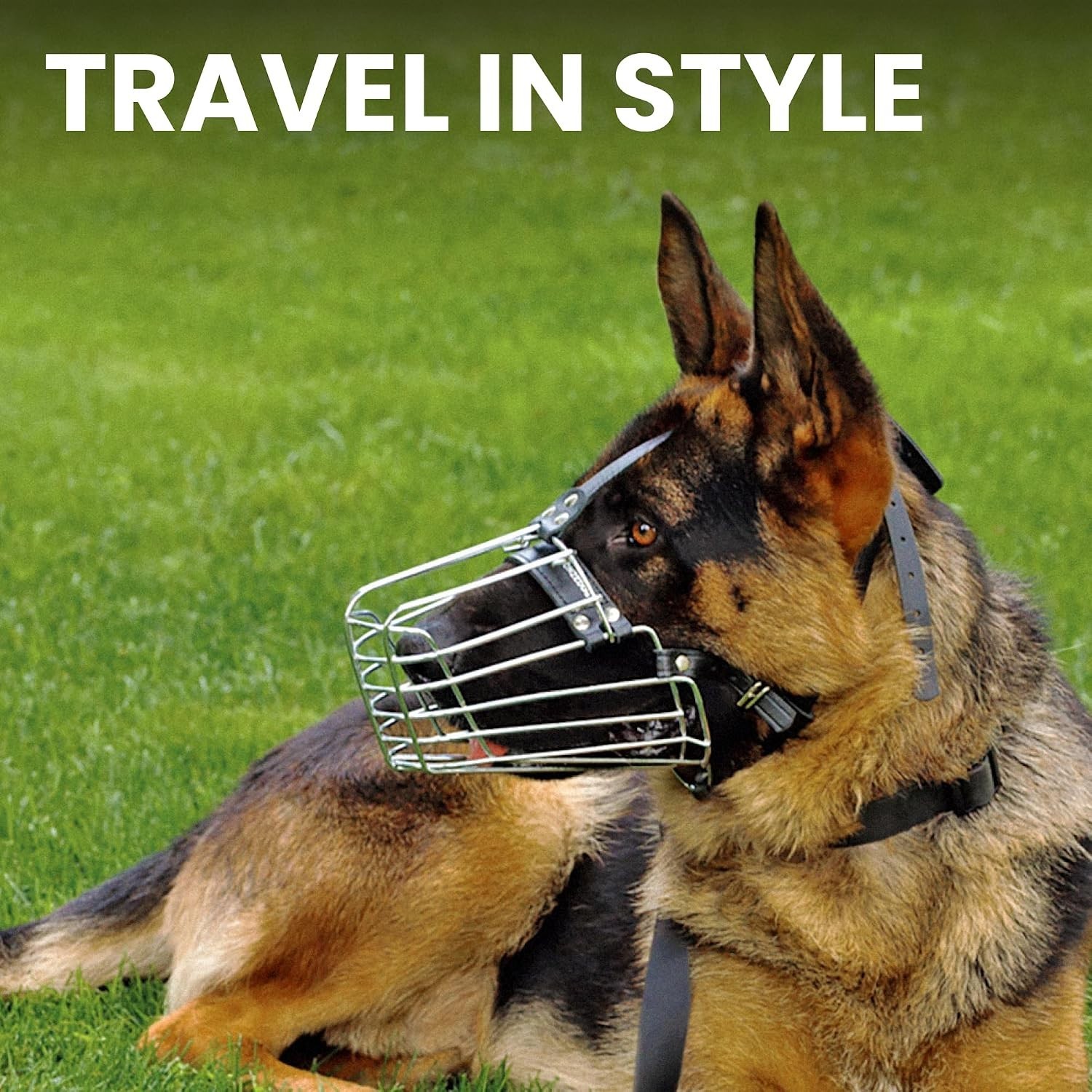 Adjustable Metal Basket Muzzle for Large Dogs
