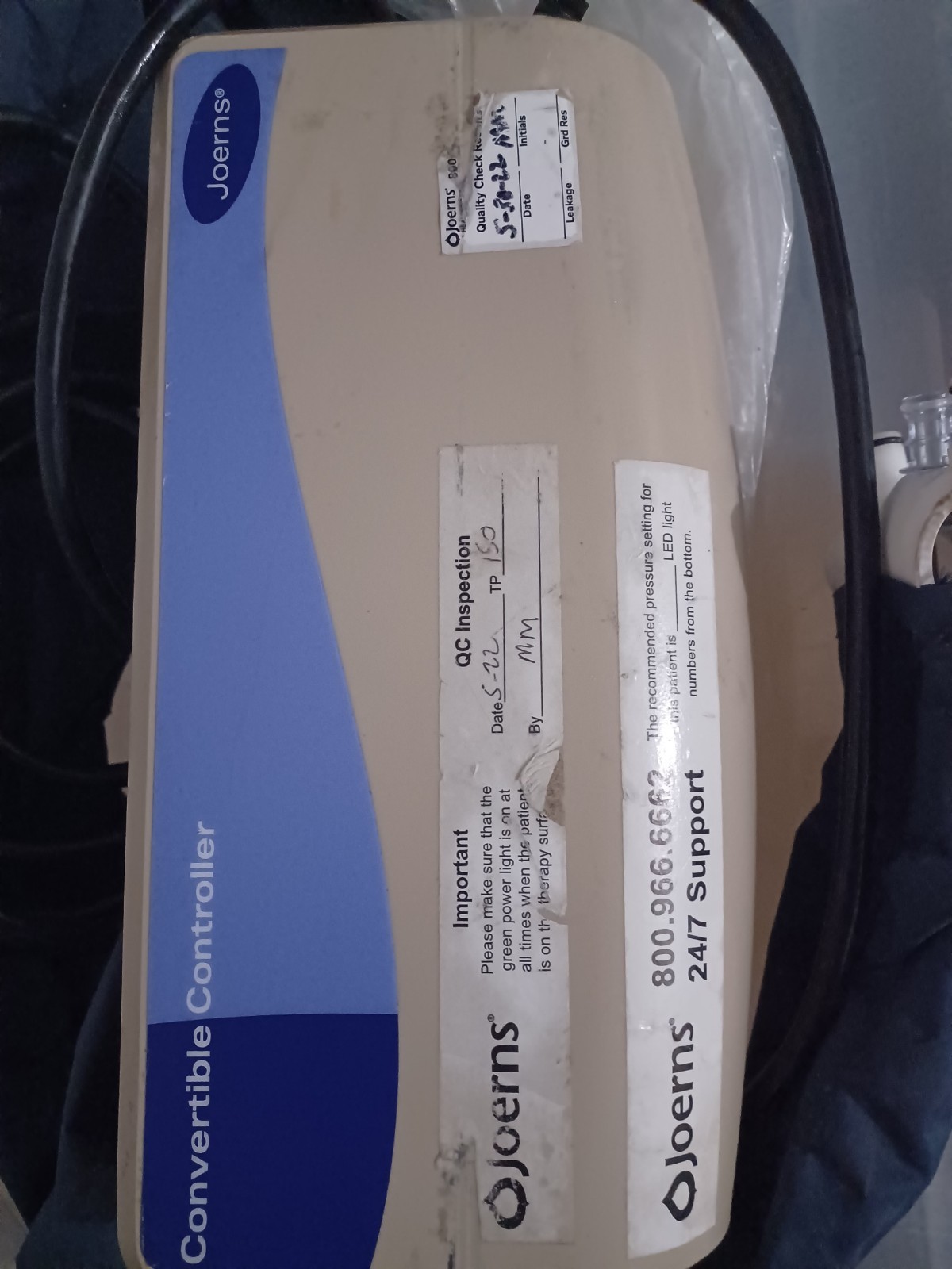 Joerns ATS-006 Convertible Controller LAL Low Air Loss Bed Mattress Pump Only