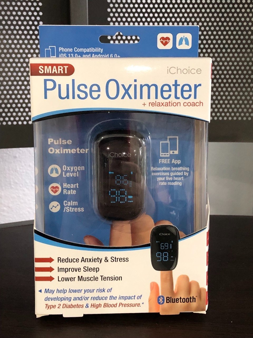 ICHOICE Pulse Oximeter + Relaxation Coach Bluetooth OX200