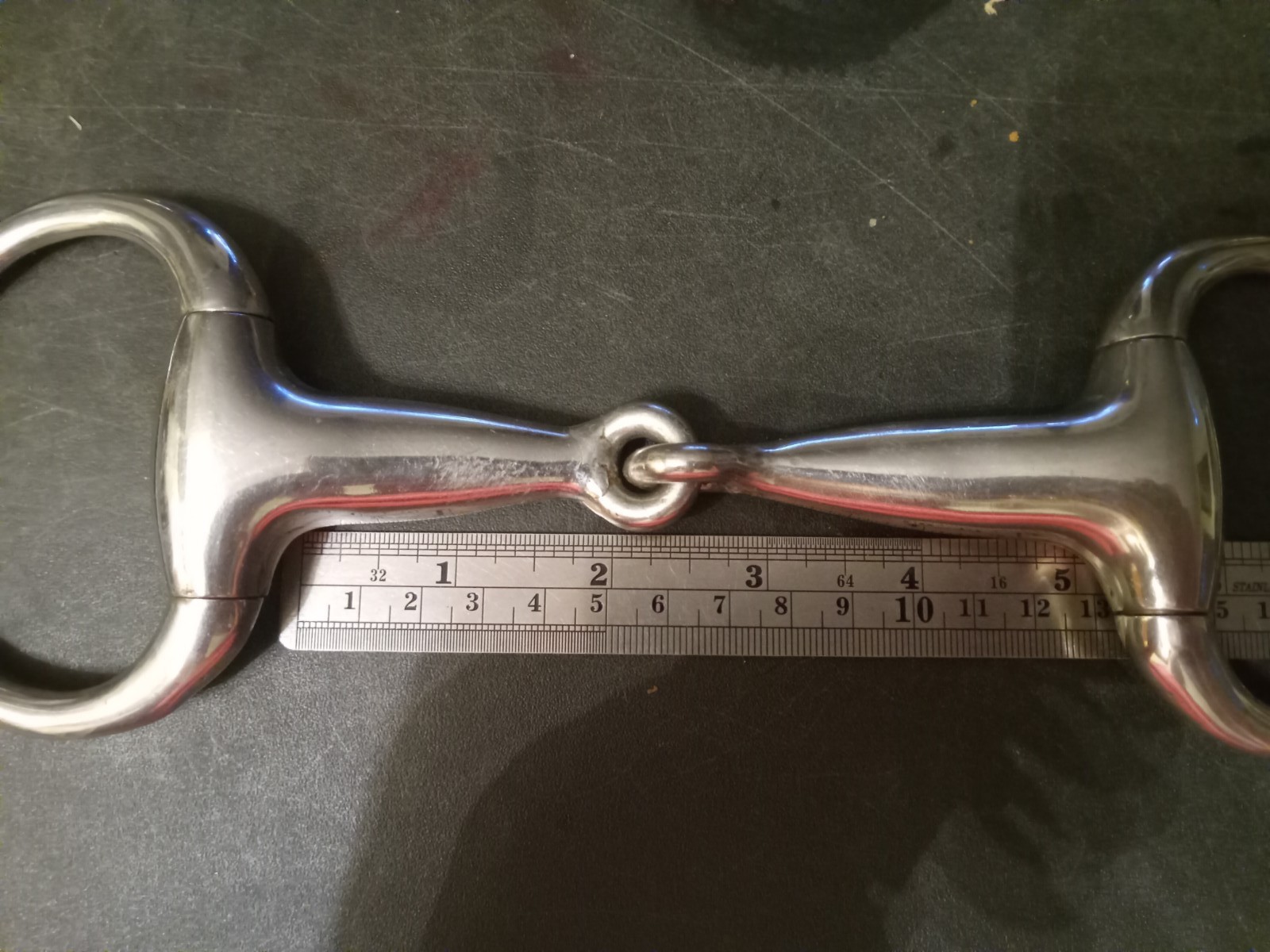 used eggbutt snaffle bit mouth 4 3/4 in hollow
