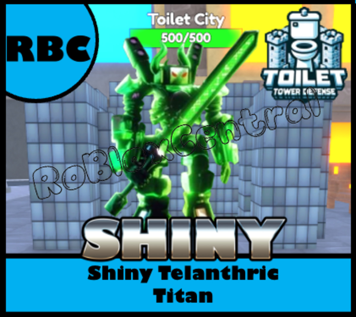 UNIQUE TRAIT SHINY TELANTHRIC TITAN +300% DPS - TOILET TOWER DEFENSE - TTD UNIT