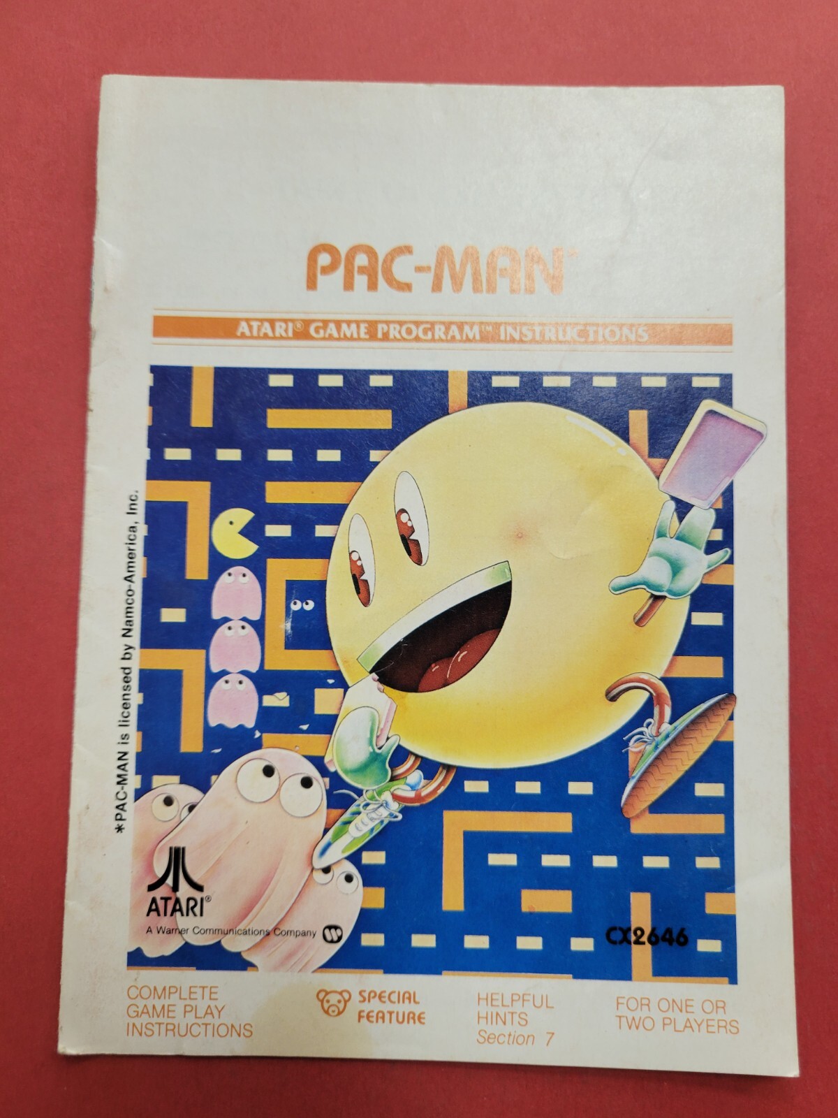 Vintage 1981 Atari Pac-Man Game Program Instructions Booklet